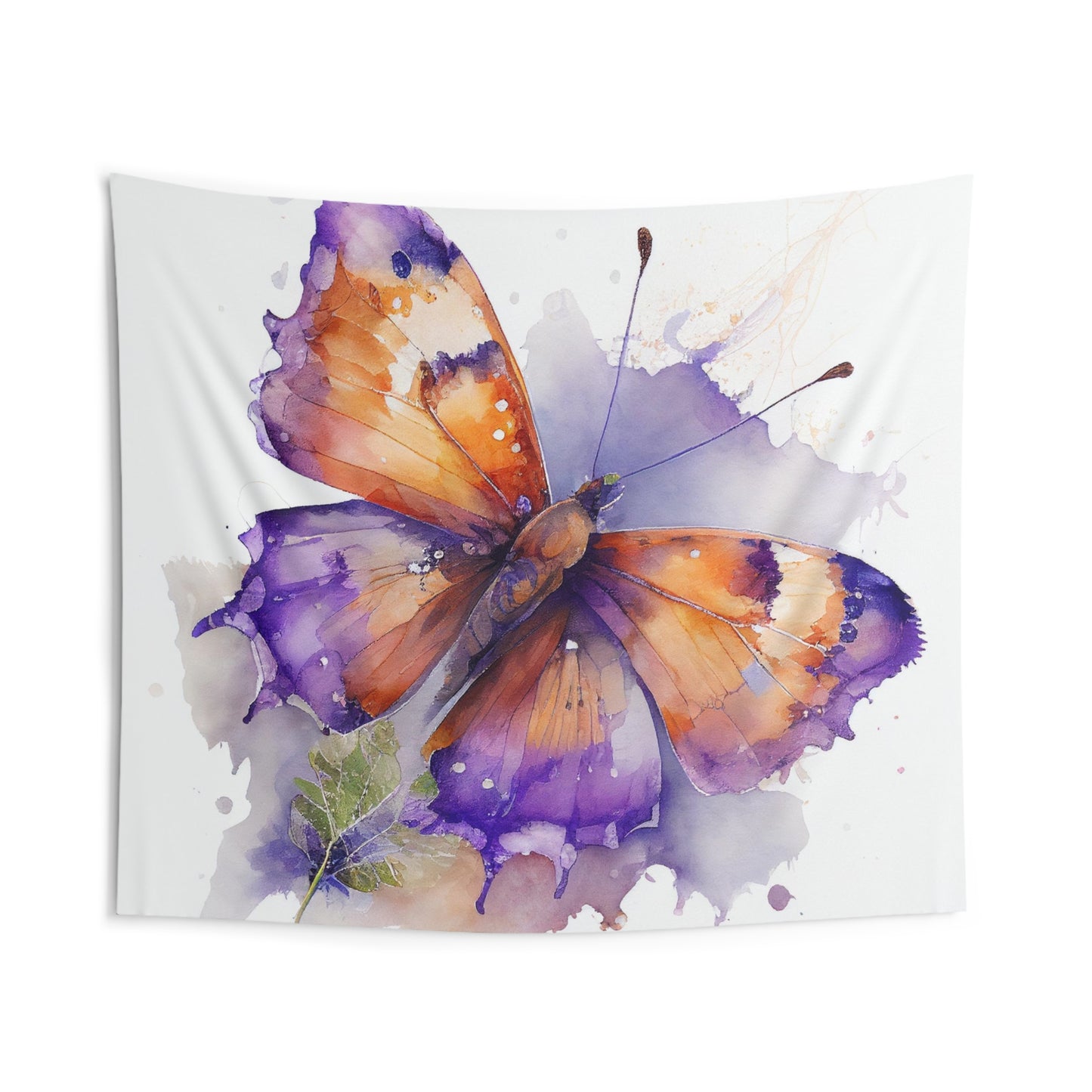 Indoor Wall Tapestries MerlinRose Watercolor Butterfly 2