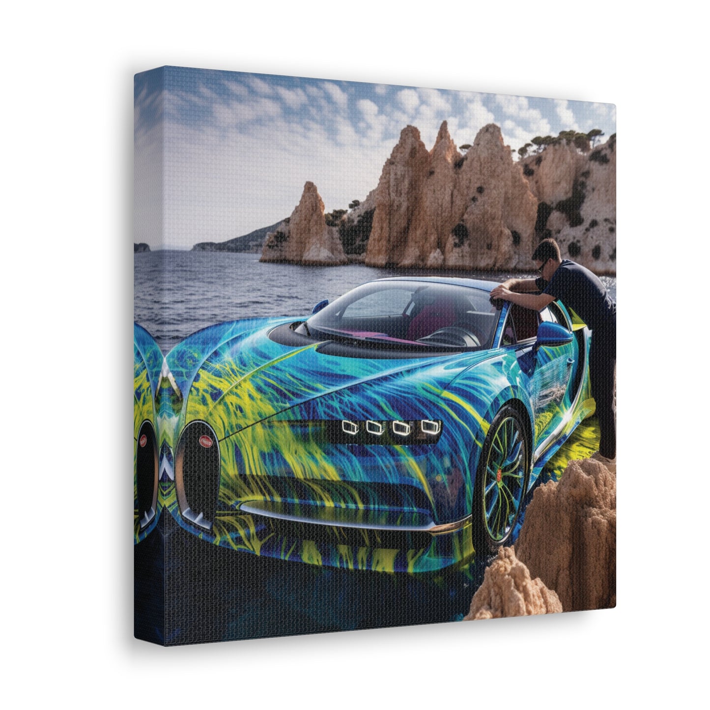 Canvas Gallery Wraps Bugatti Water 1