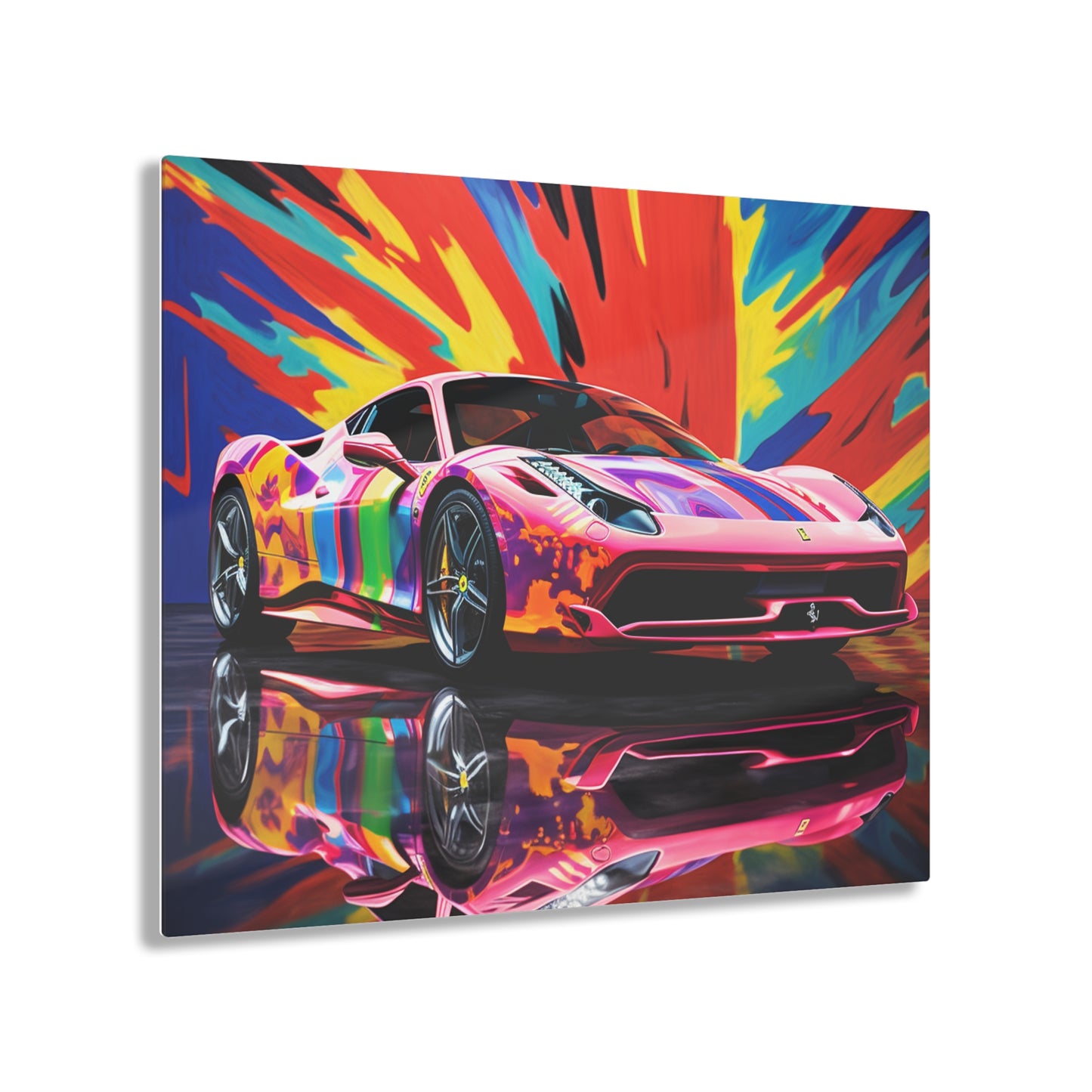 Acrylic Prints Hyper Colorfull Ferrari 3