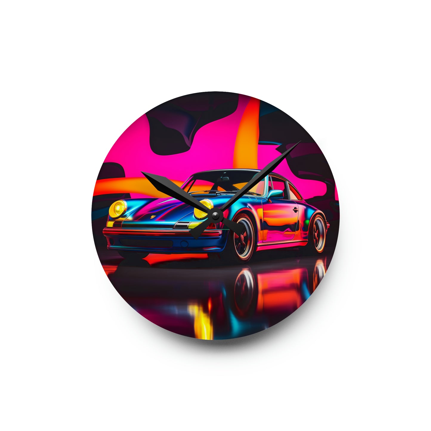 Acrylic Wall Clock Macro Porsche 2