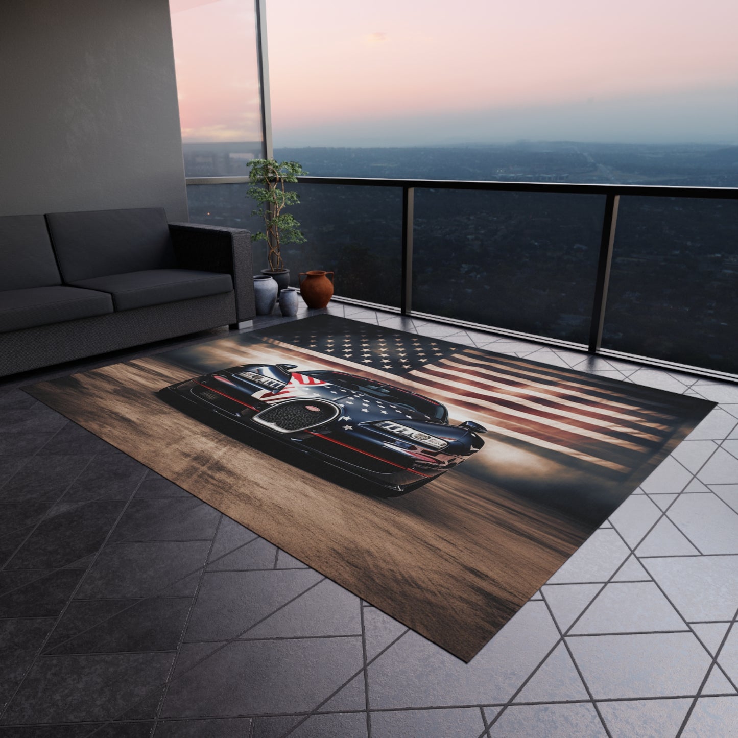 Outdoor Rug  Bugatti American Flag 2