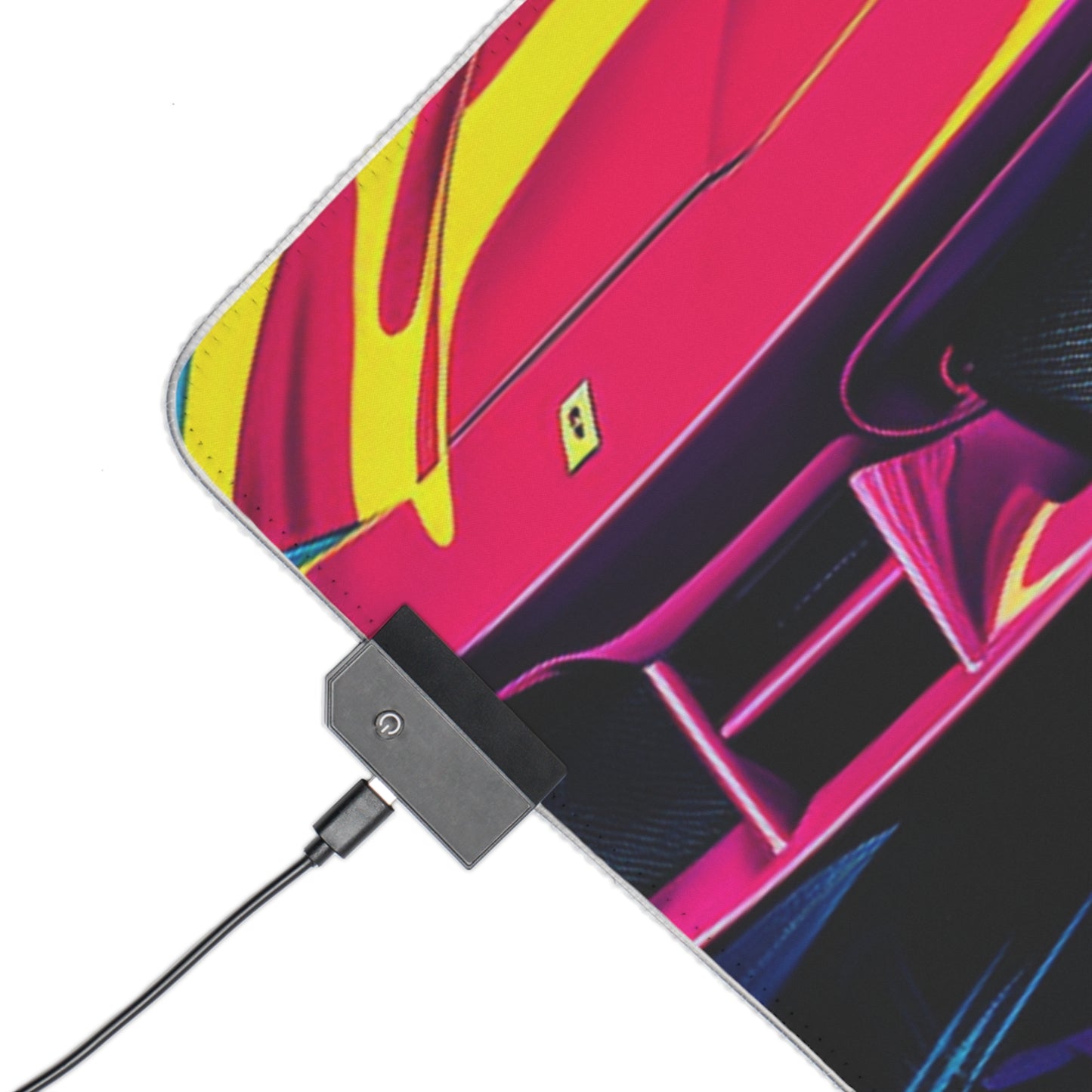 LED Gaming Mouse Pad Pink Ferrari Macro 1