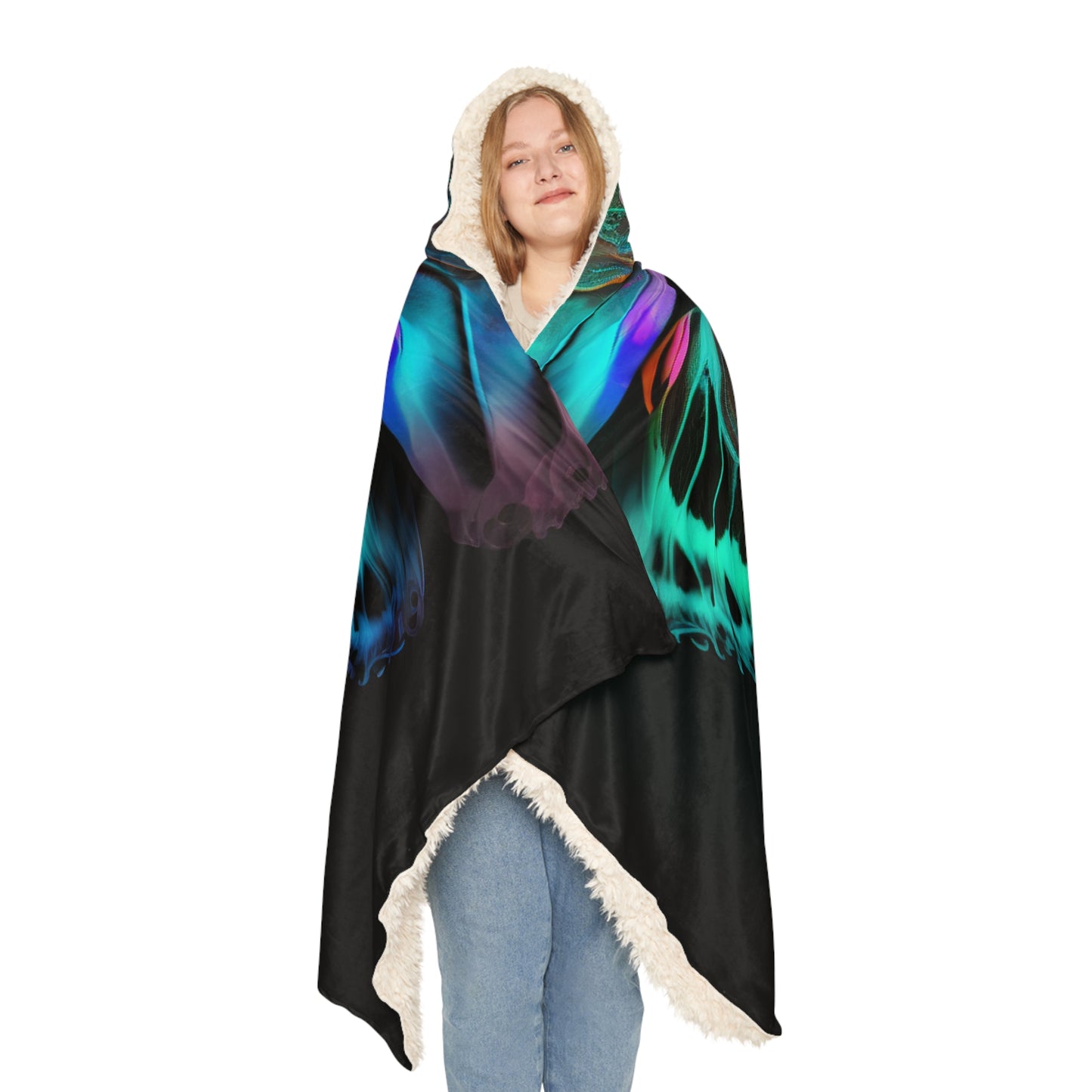 Snuggle Hooded Blanket Raw Florescent Glow 2