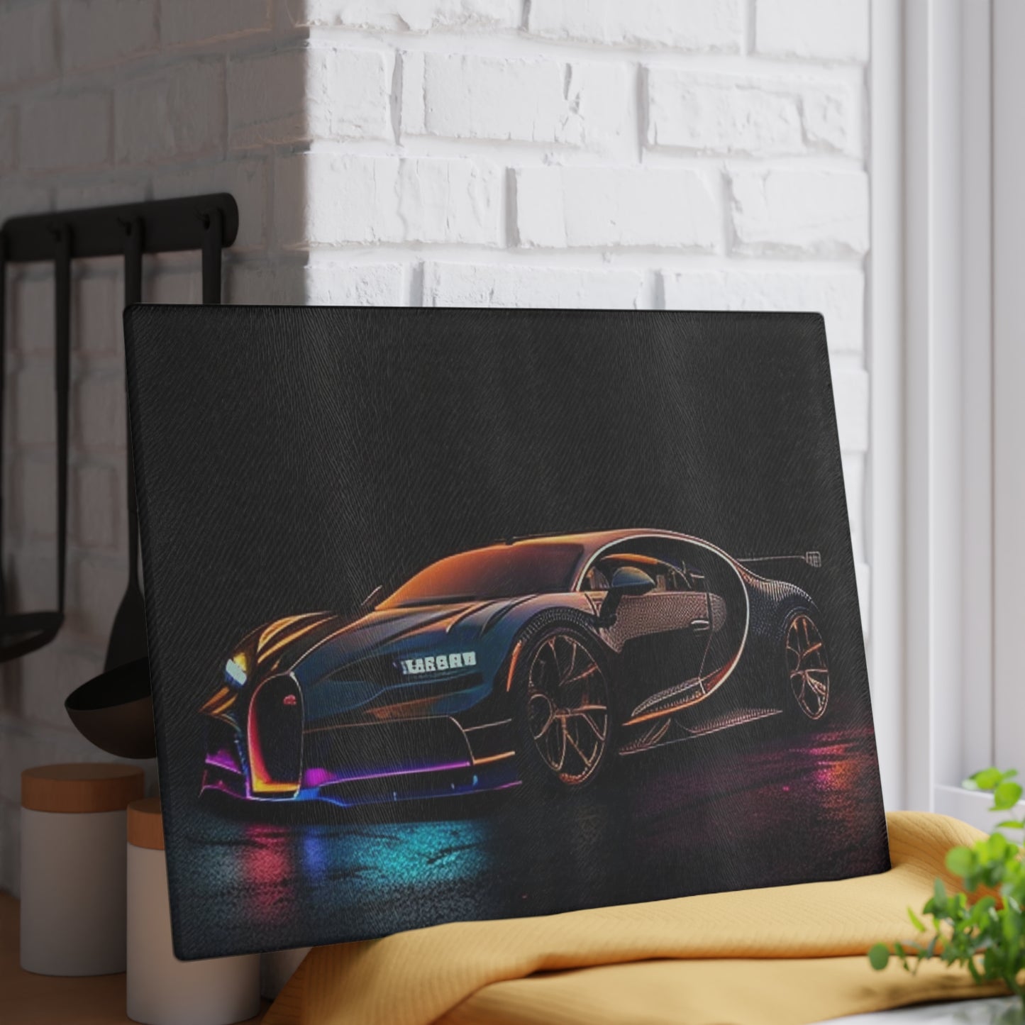 Glass Cutting Board Bugatti Chiron Super 4