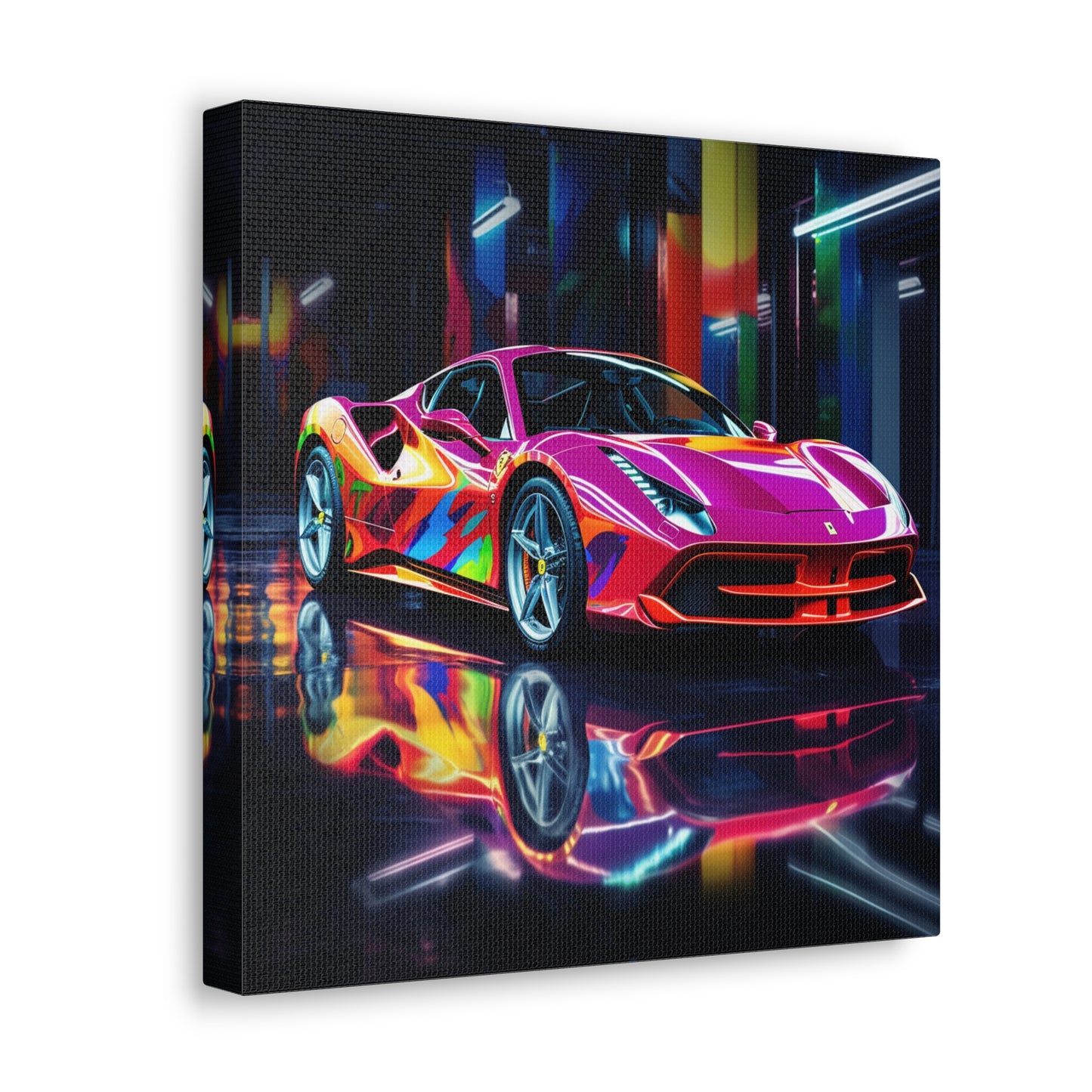 Canvas Gallery Wraps Pink Macro Ferrari 1