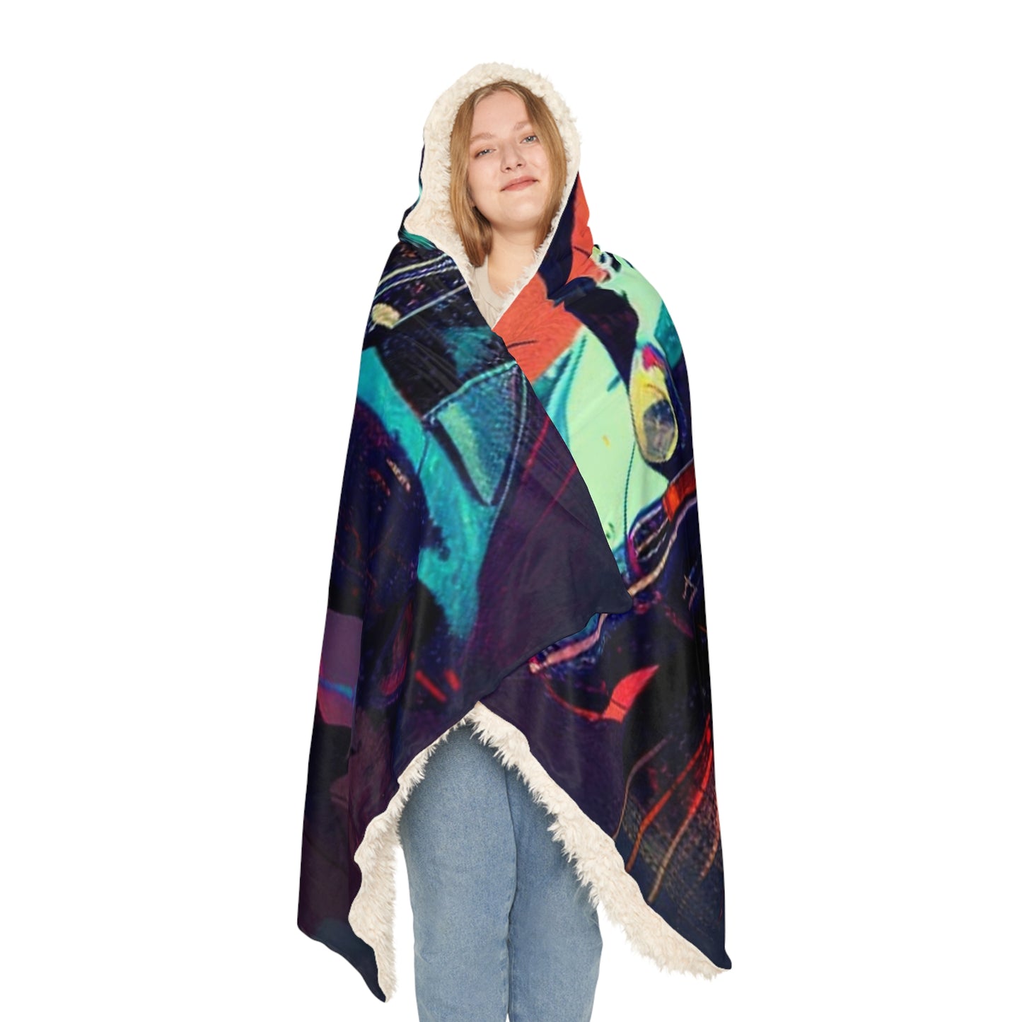 Snuggle Hooded Blanket Porsche Abstract 2