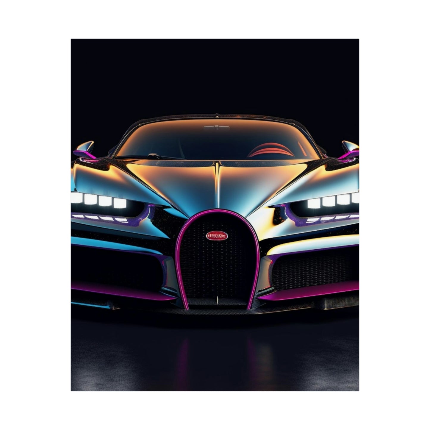 Premium Matte Vertical Posters Hyper Bugatti Chiron 1