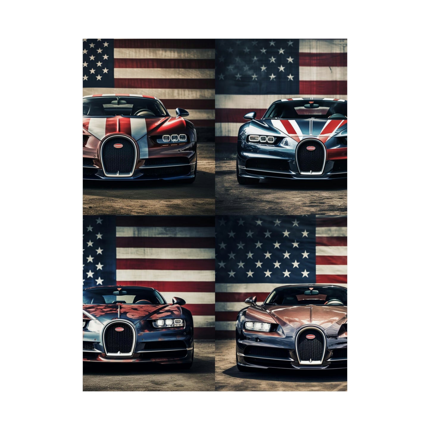 Premium Matte Vertical Posters Bugatti Flag 5