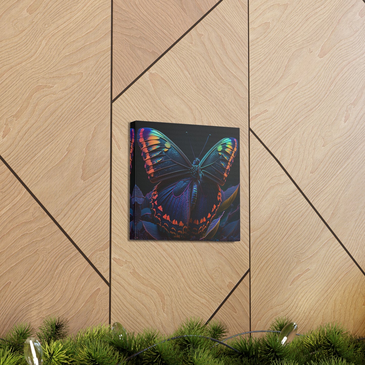 Canvas Gallery Wraps Hue Neon Butterfly 3