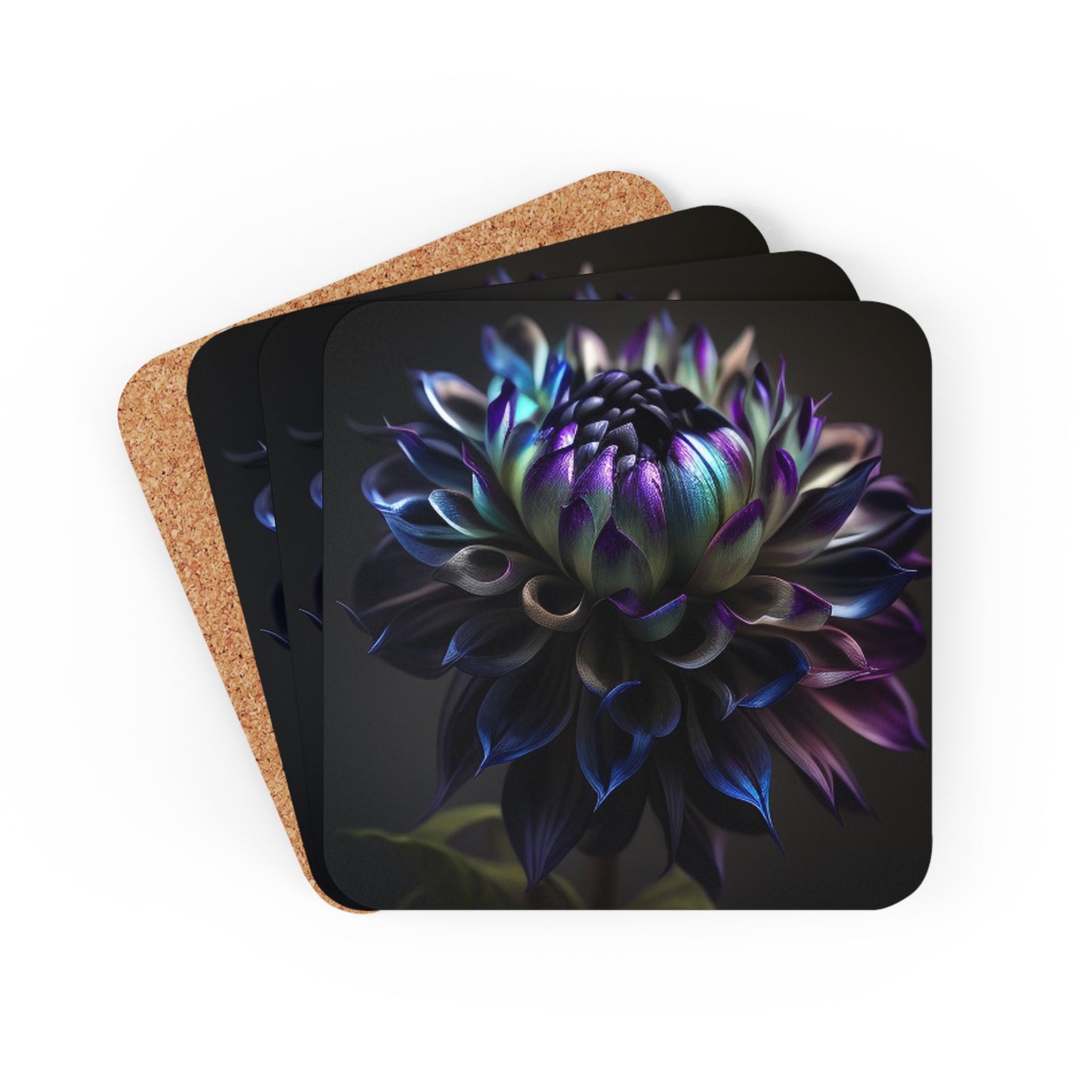 Corkwood Coaster Set Dahlia Purple 4