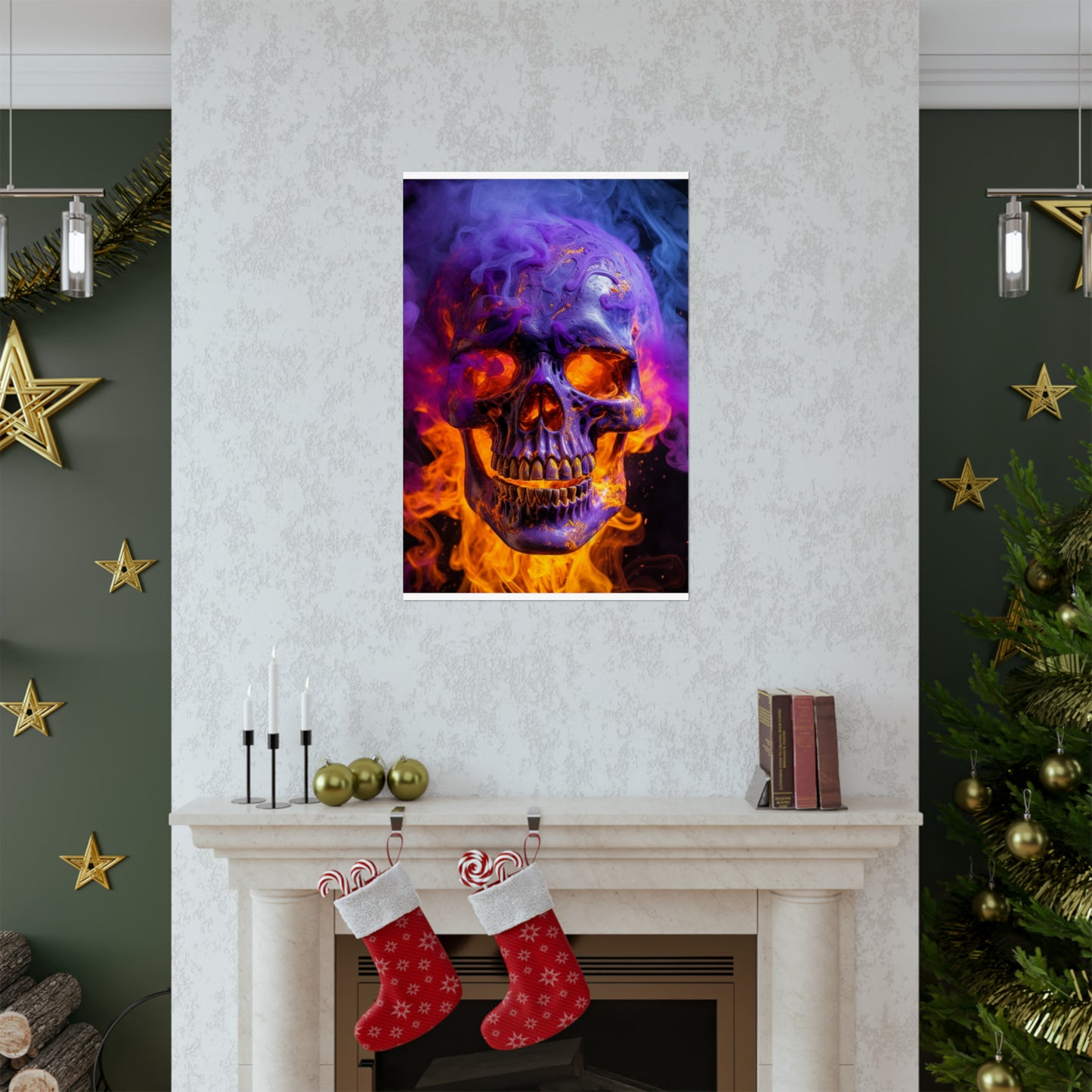 Premium Matte Vertical Posters Macro Skull 1