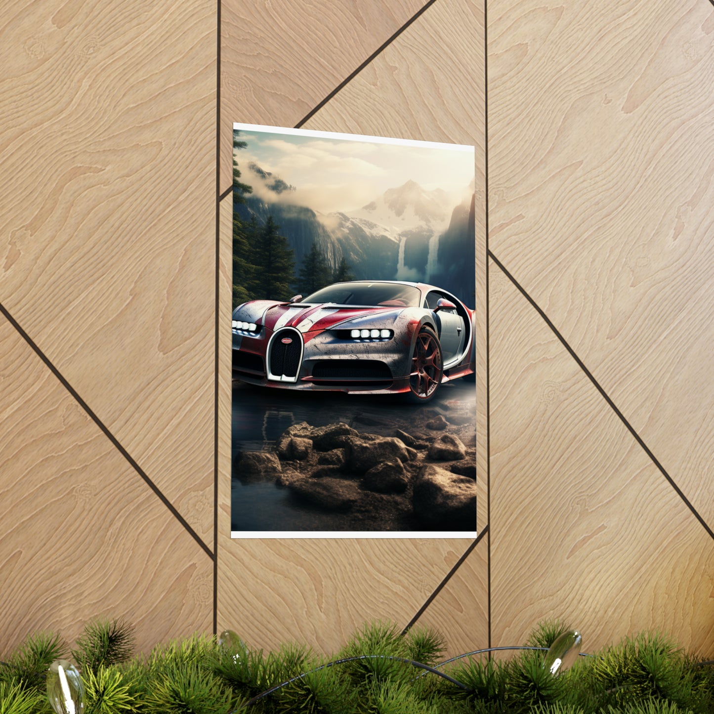 Premium Matte Vertical Posters Bugatti Waterfall 4