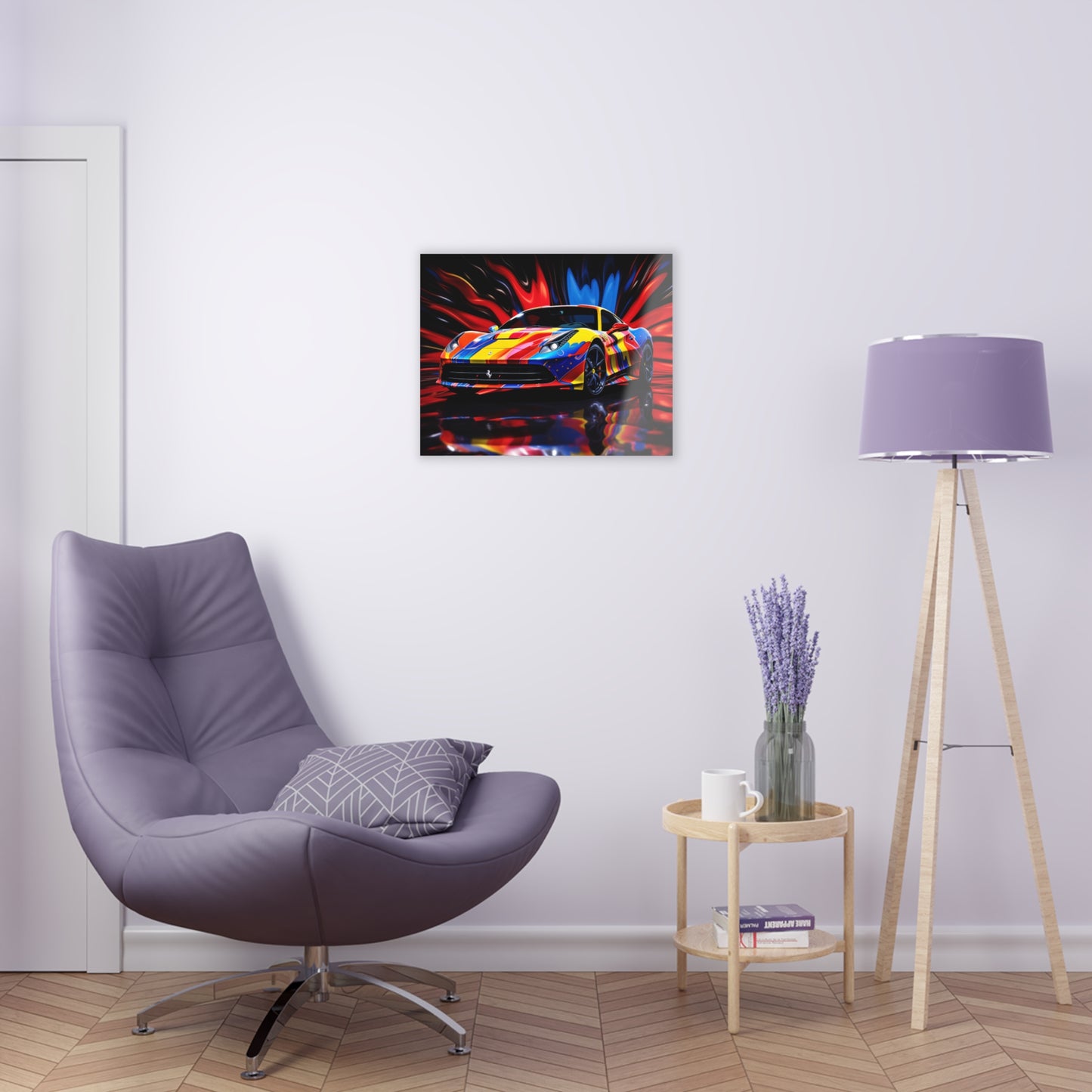 Acrylic Prints Hyper Colorfull Ferrari 1