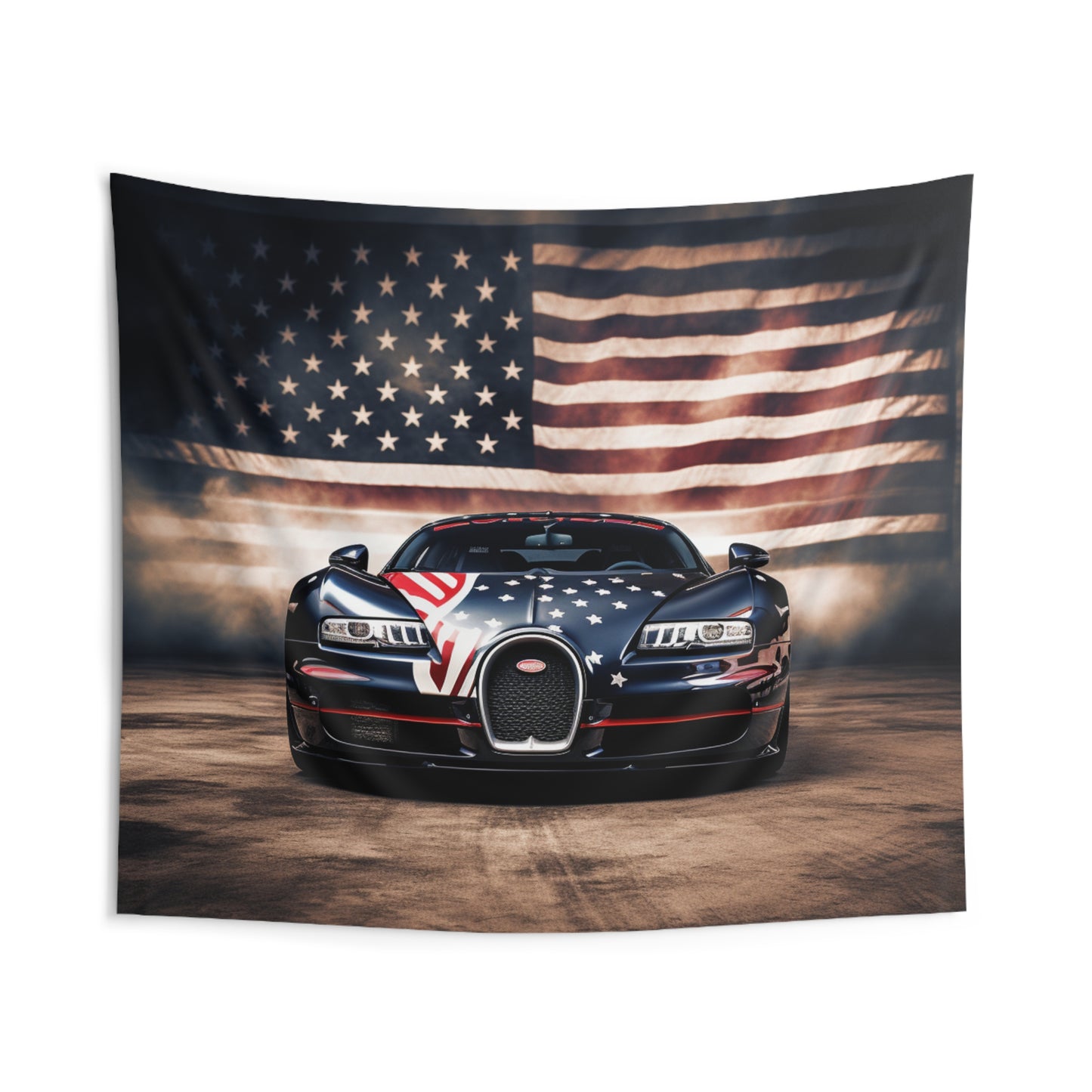 Indoor Wall Tapestries Bugatti American Flag 2