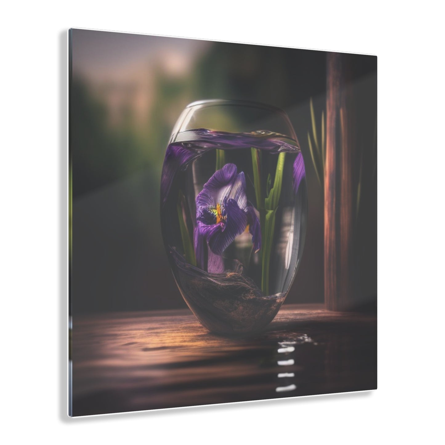 Acrylic Prints Purple Iris in a vase 4