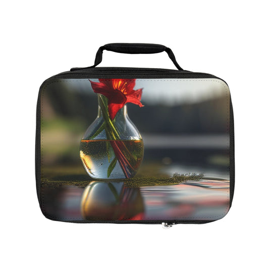 Lunch Bag Red Lily in a Glass vase 3