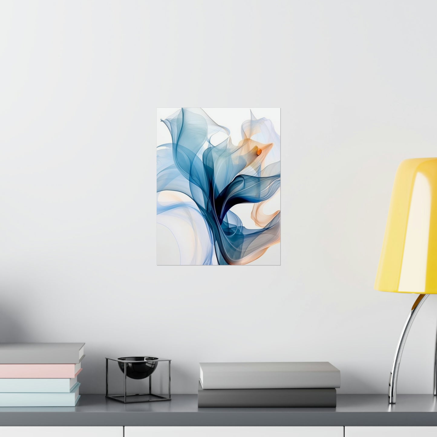 Premium Matte Vertical Posters Blue Tluip Abstract 3