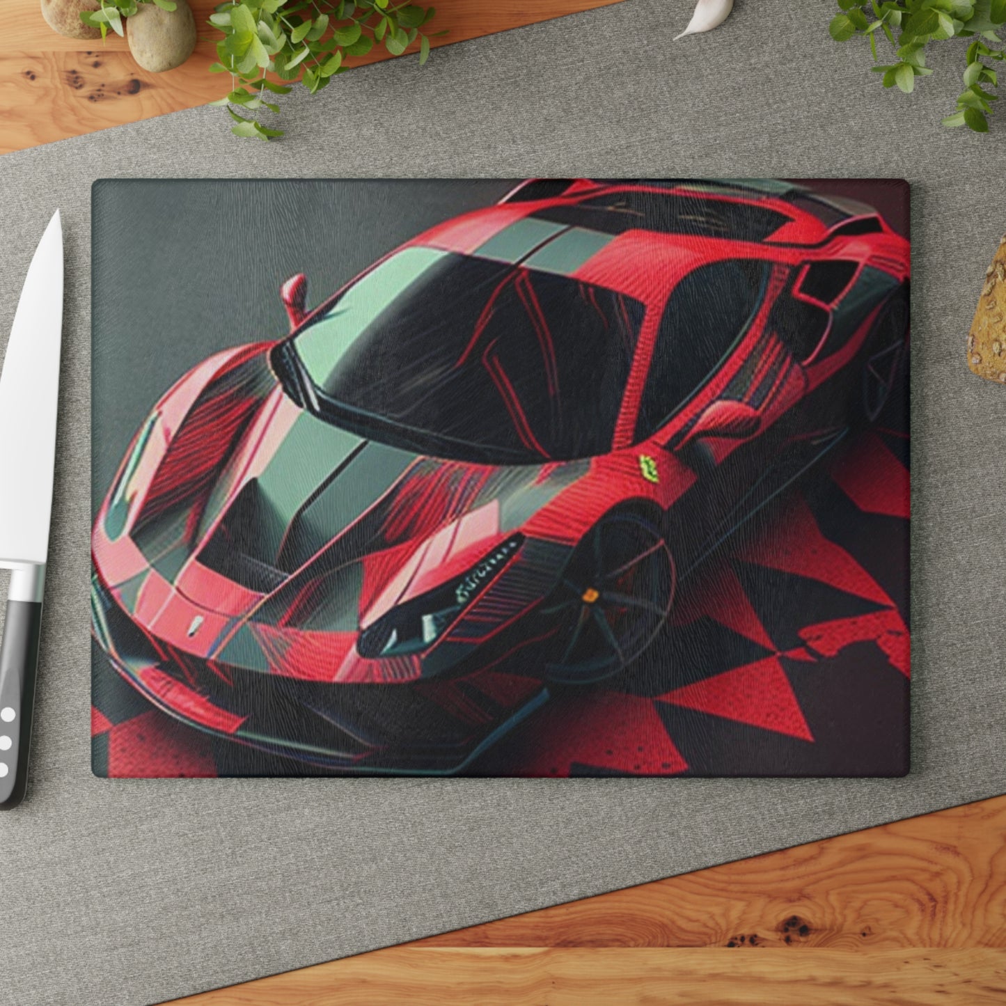 Glass Cutting Board Ferrari Hyper 2