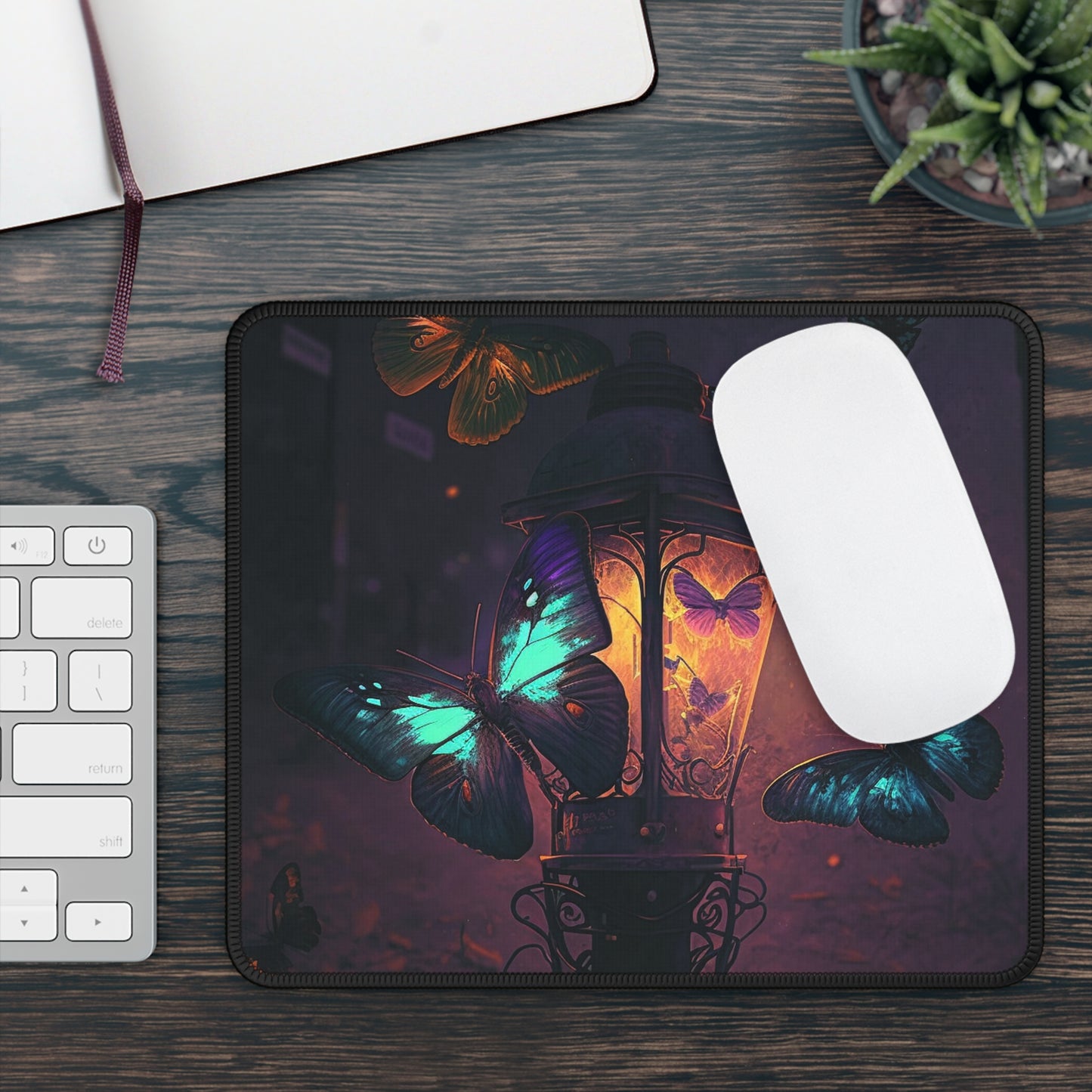 Gaming Mouse Pad  Street Light Butterfly 4