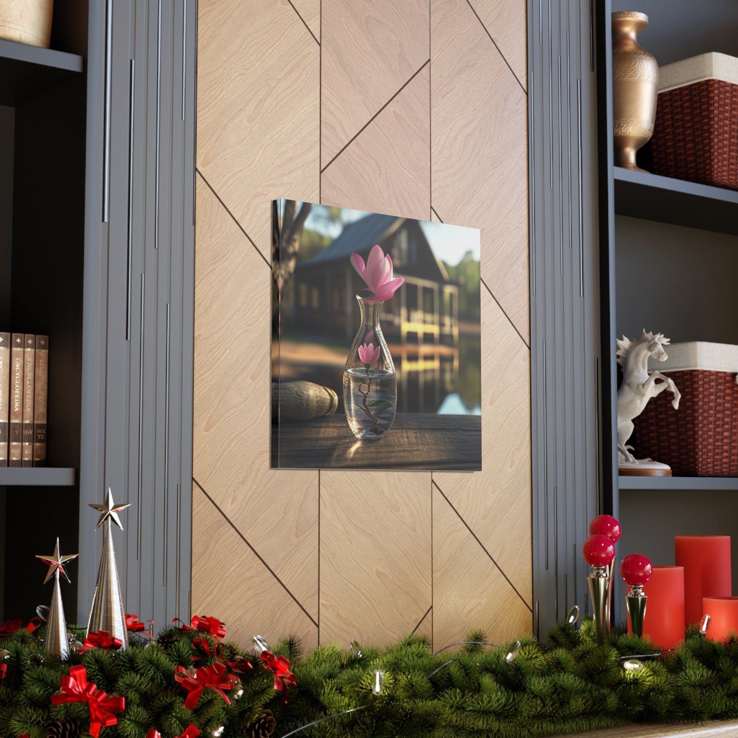 Canvas Gallery Wraps Magnolia in a Glass vase 4