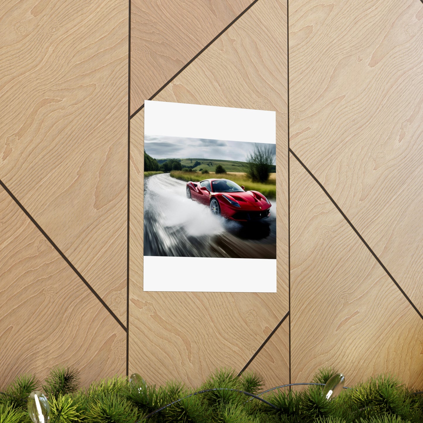 Premium Matte Vertical Posters Water Ferrari Splash 4