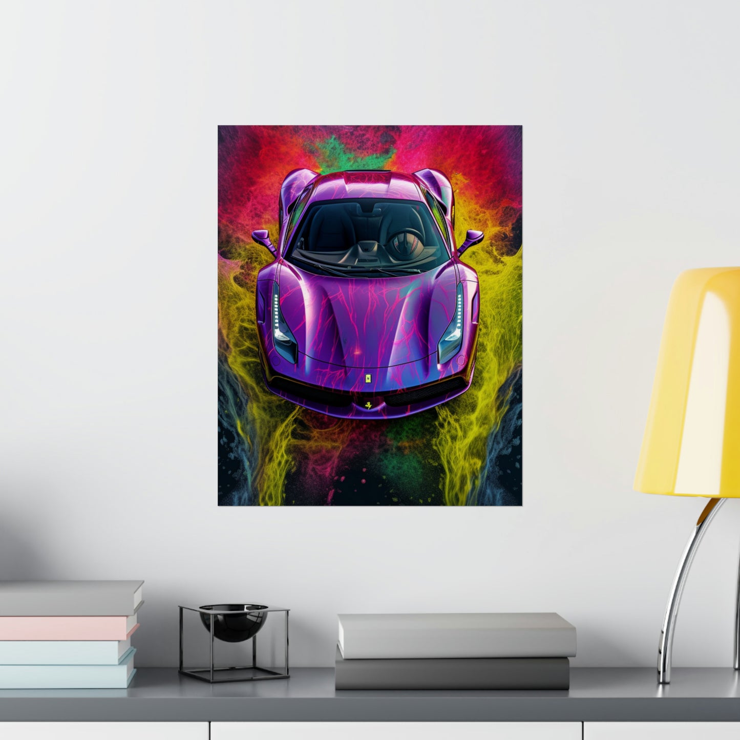 Premium Matte Vertical Posters Farrari Water 3