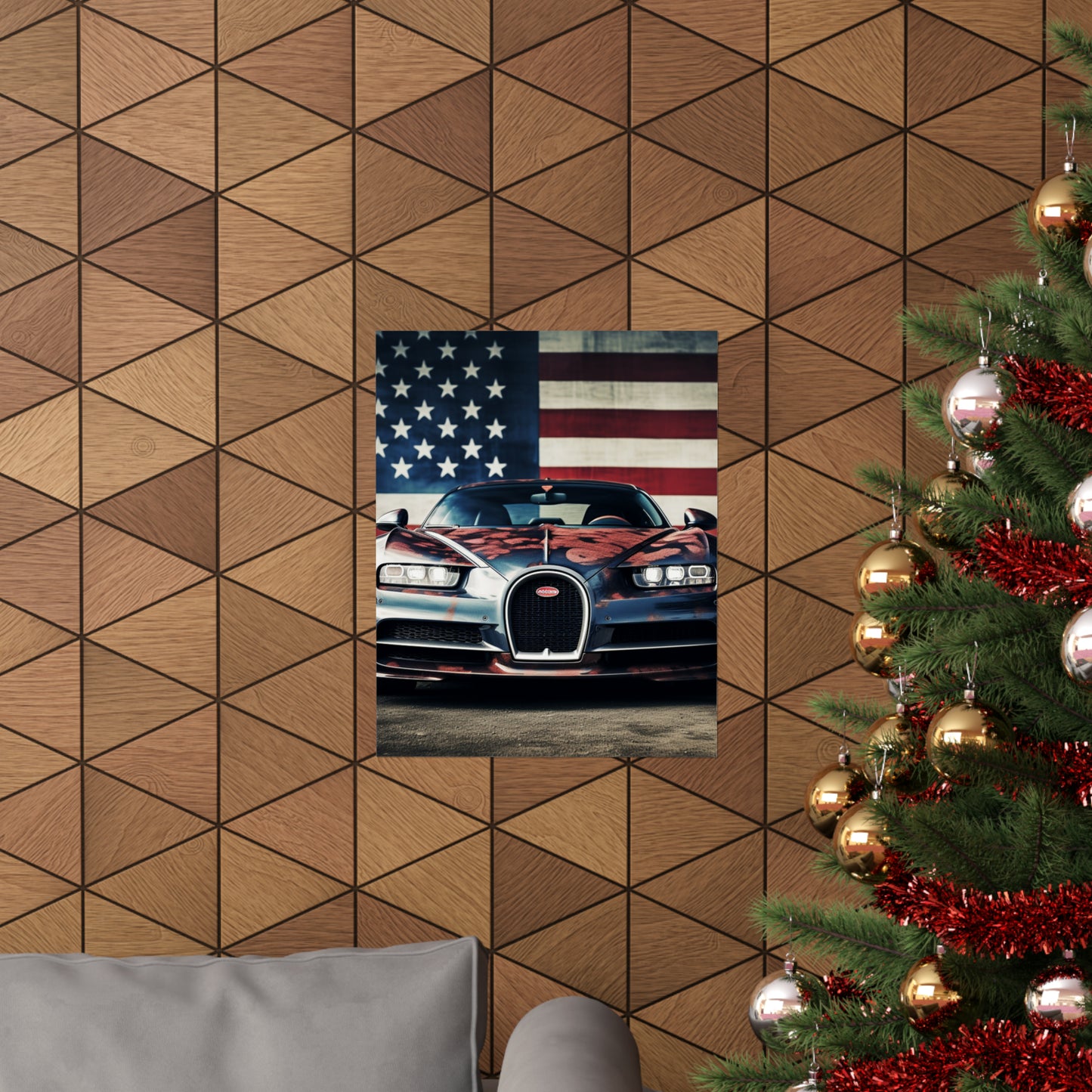 Premium Matte Vertical Posters Bugatti Flag 3