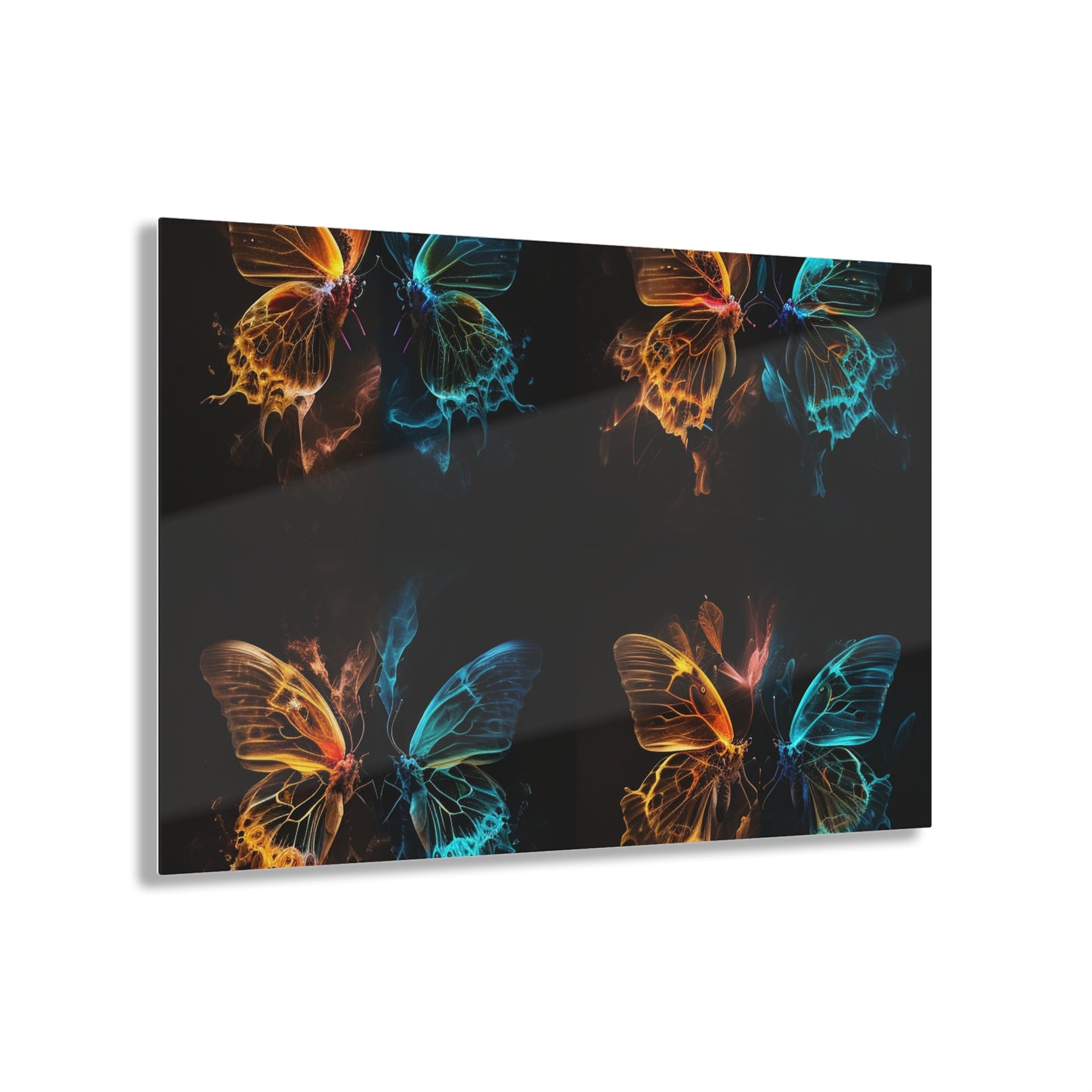 Acrylic Prints Kiss Neon Butterfly 5