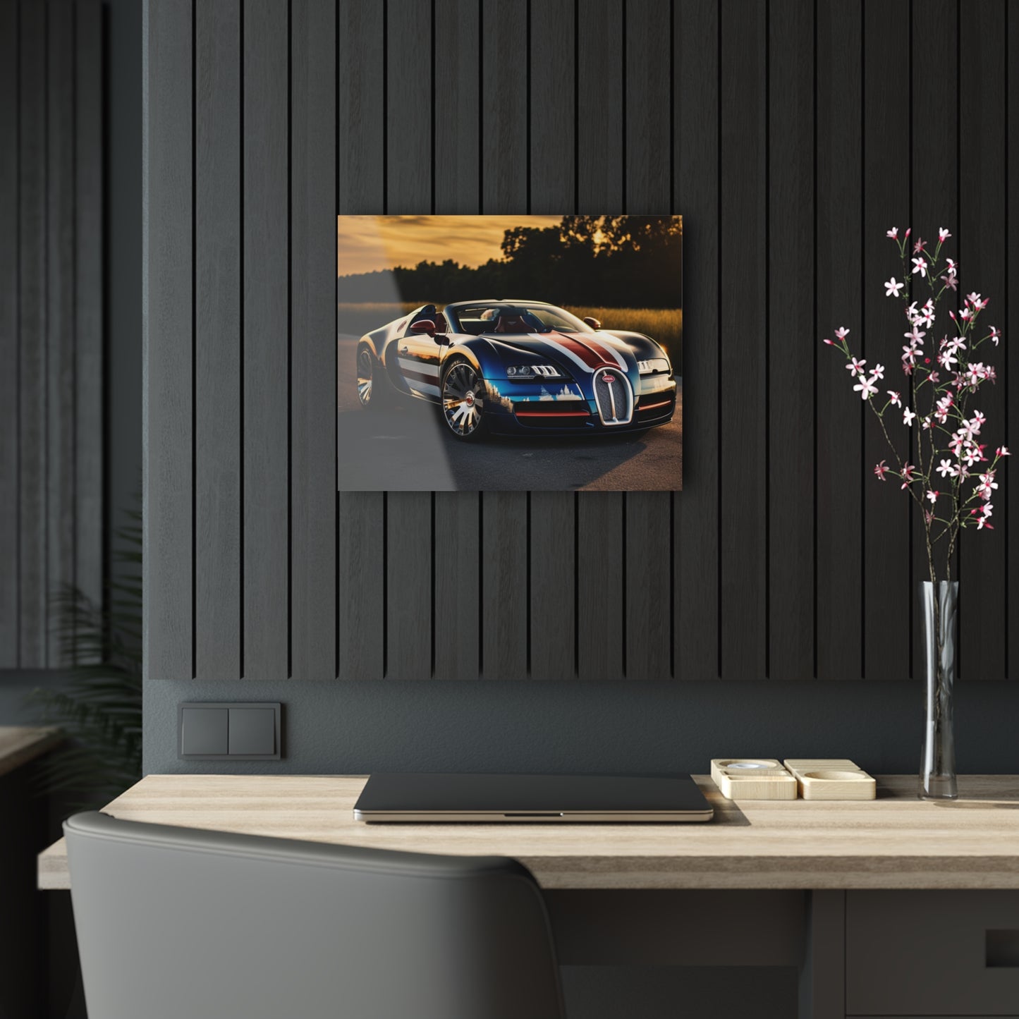 Acrylic Prints Bugatti Flag American 3