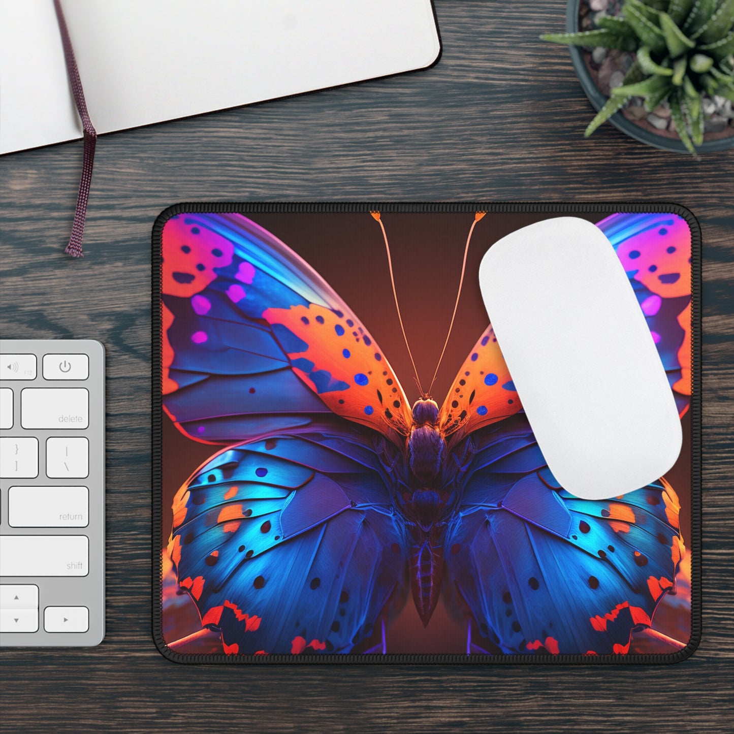 Gaming Mouse Pad  Neon Butterfly Macro 3