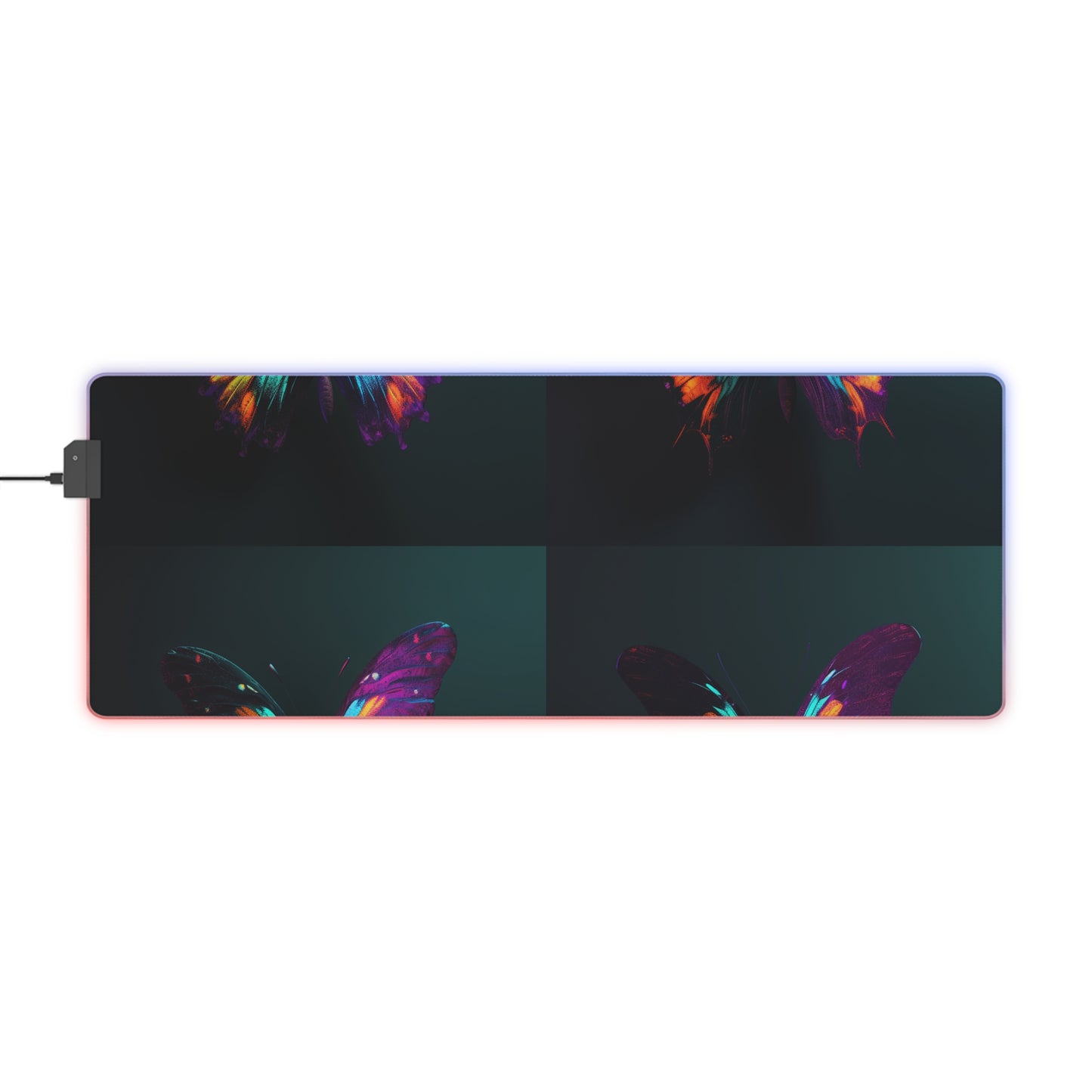 LED Gaming Mouse Pad Hyper Colorful Butterfly Purple 5