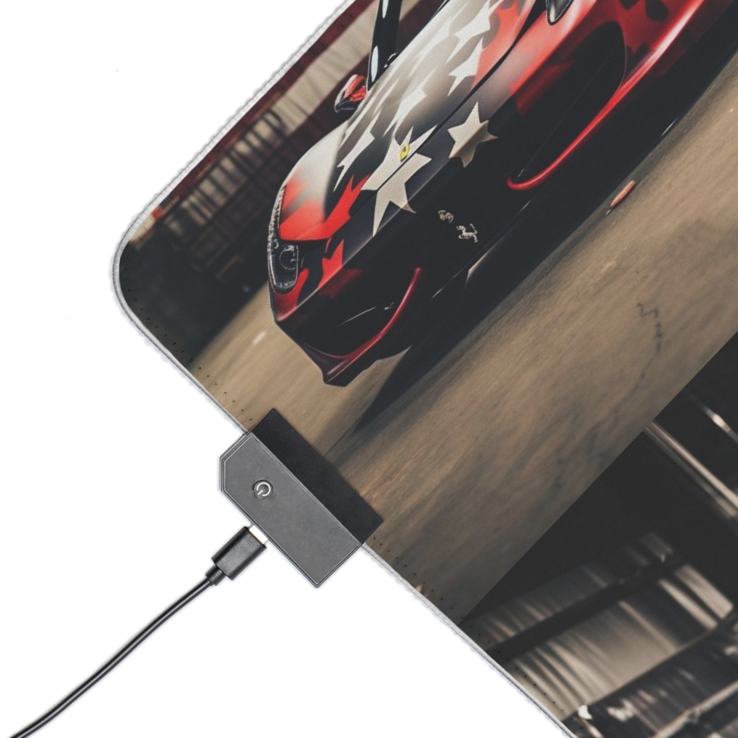 LED Gaming Mouse Pad American Flag Farrari 5