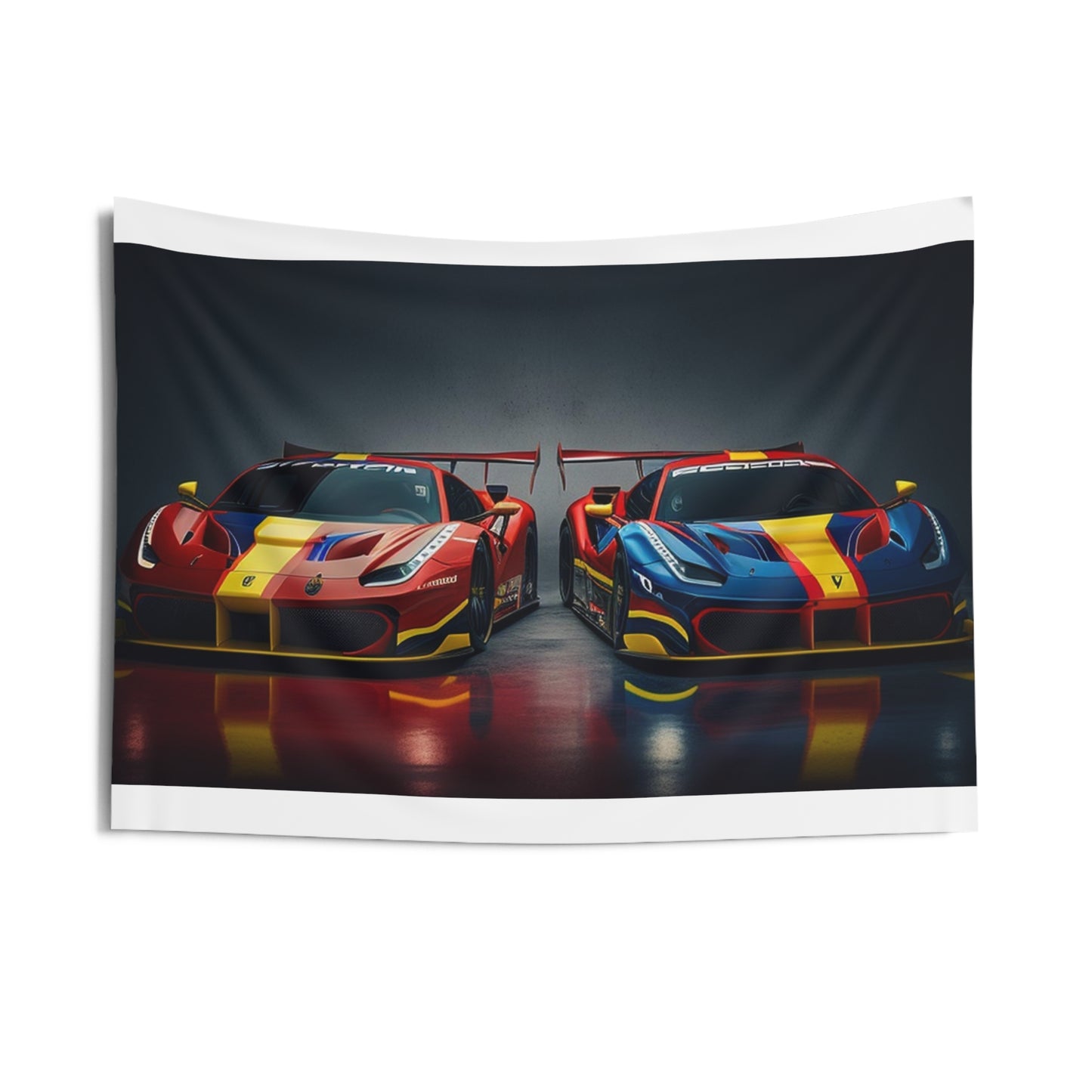 Indoor Wall Tapestries Ferrari Red Blue 4