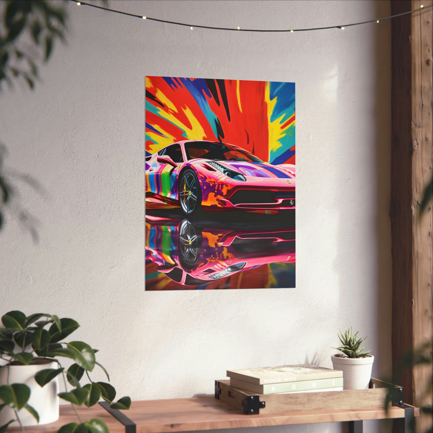 Premium Matte Vertical Posters Hyper Colorfull Ferrari 3