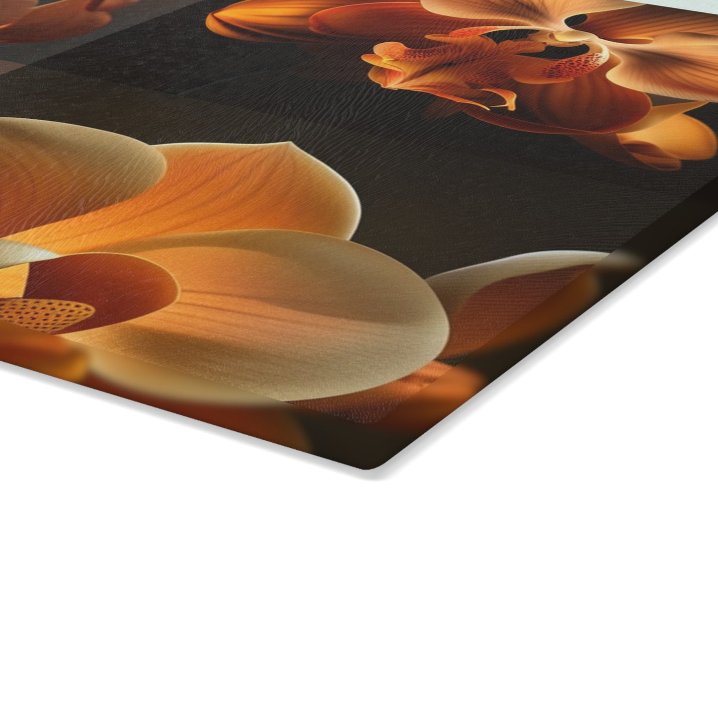 Glass Cutting Board Orange Orchid 5