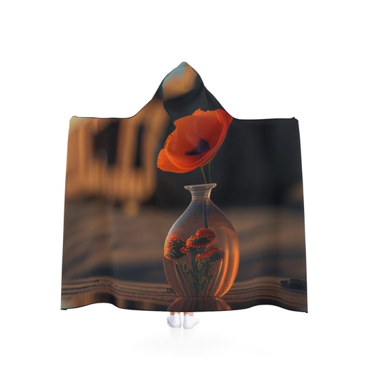 Hooded Blanket Orange Poppy in a Vase 3