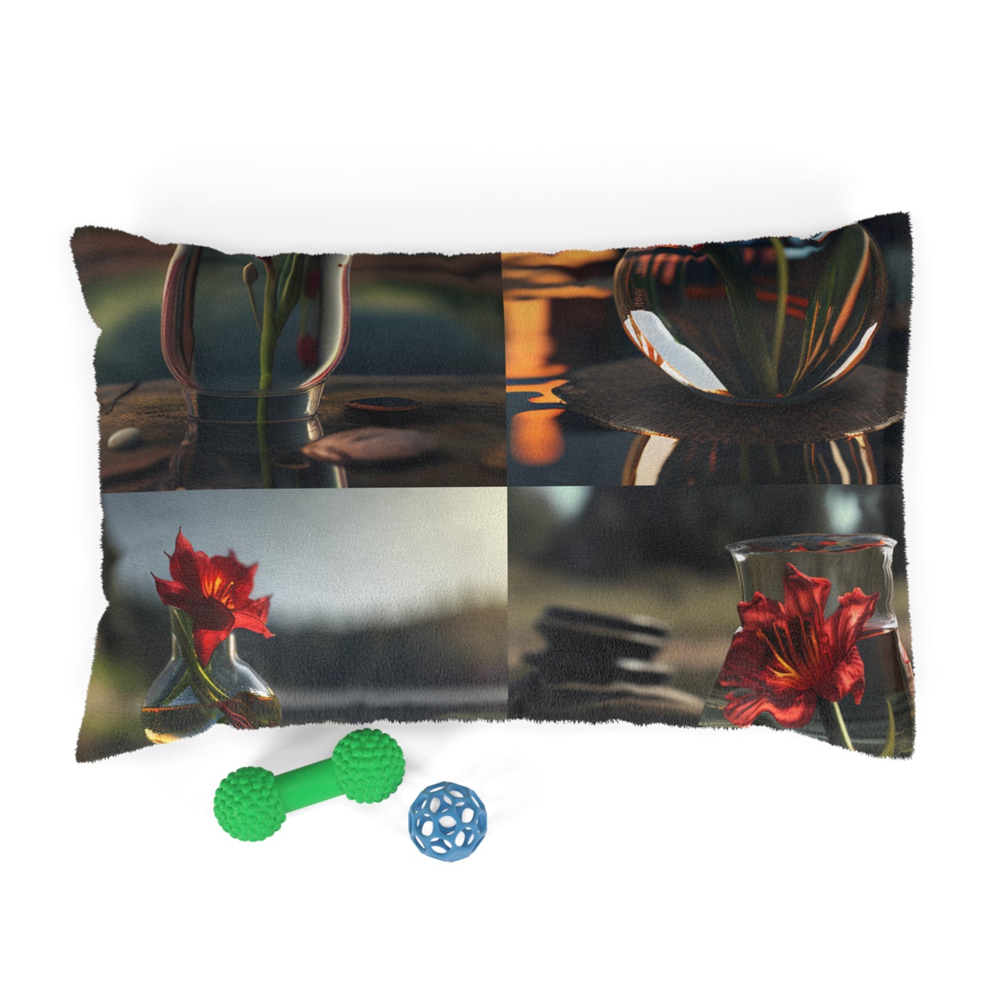 Pet Bed Red Lily in a Glass vase 5