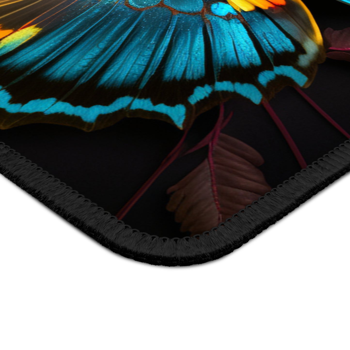 Gaming Mouse Pad  Neon Butterfly Flair 1