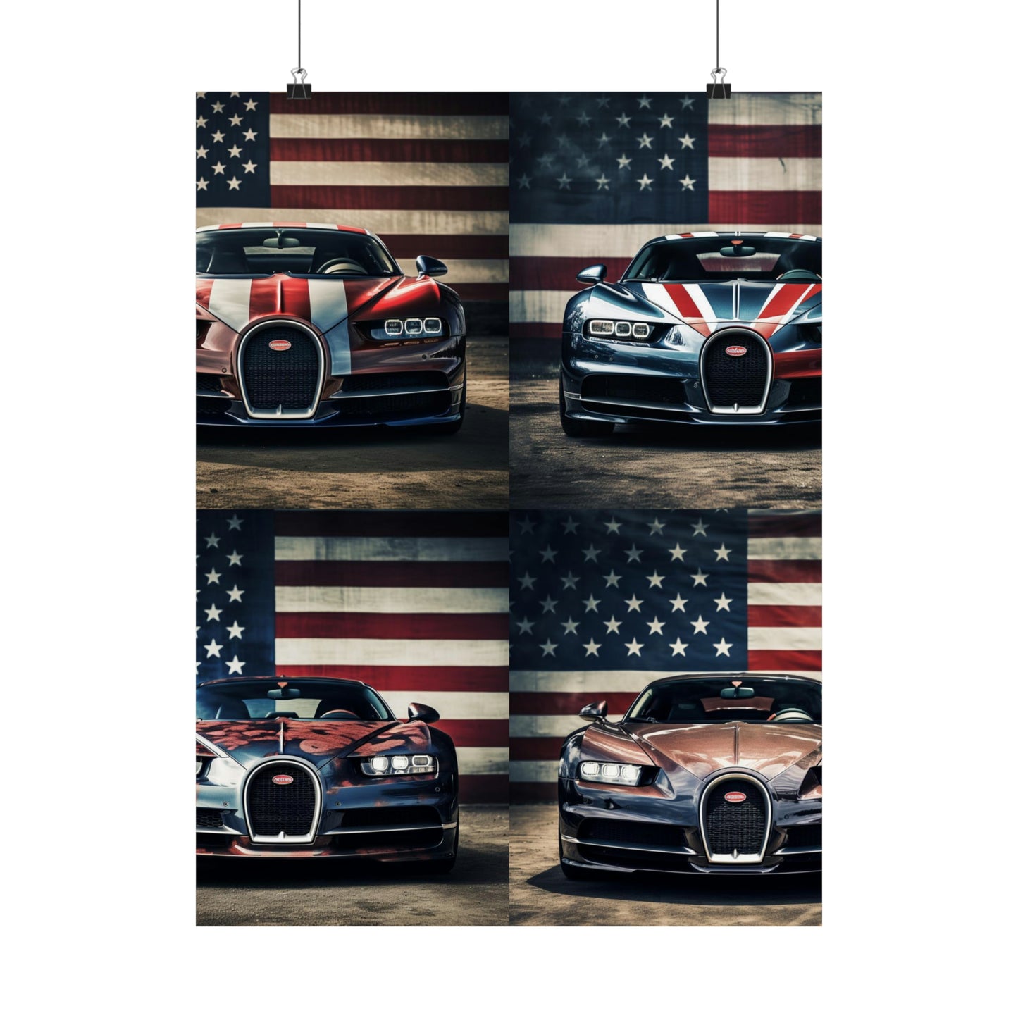 Premium Matte Vertical Posters Bugatti Flag 5