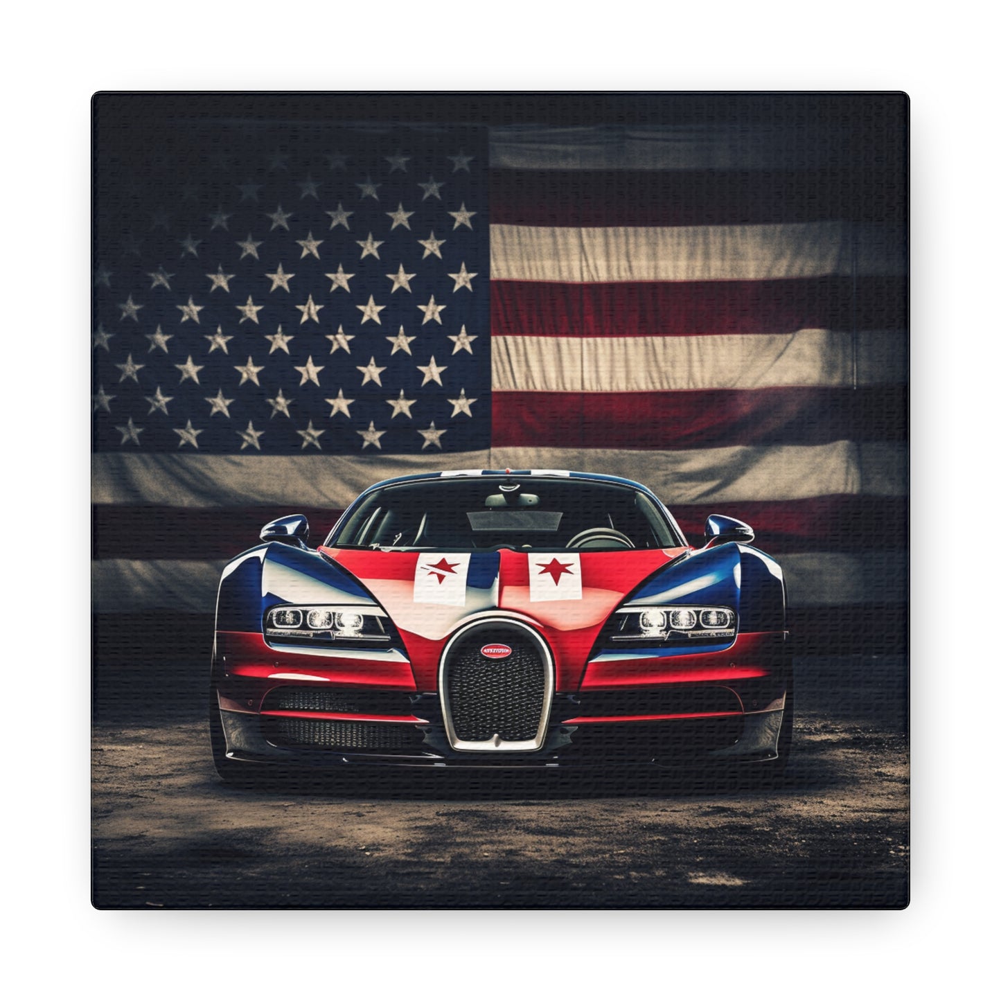 Canvas Gallery Wraps Bugatti American Flag 3