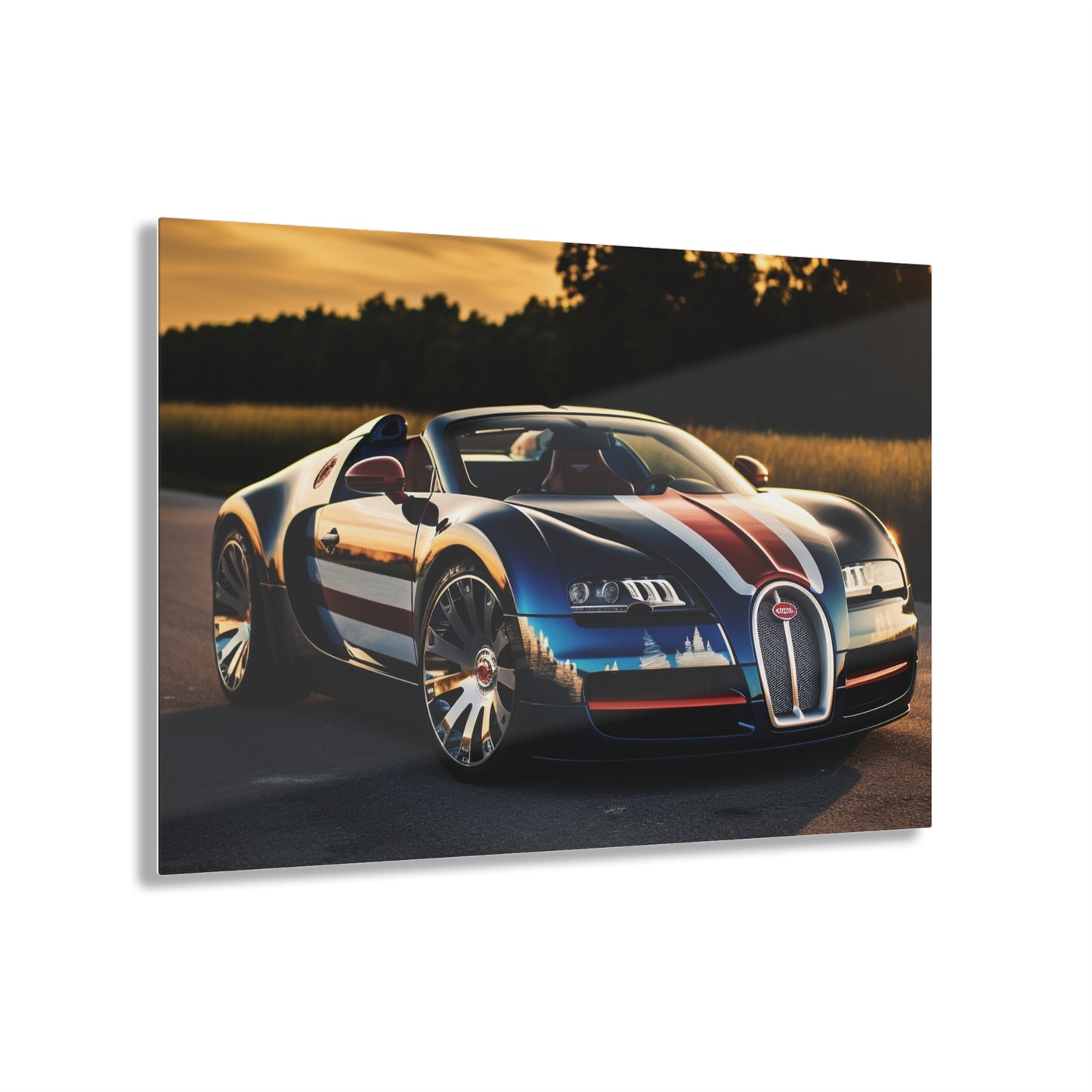 Acrylic Prints Bugatti Flag American 3