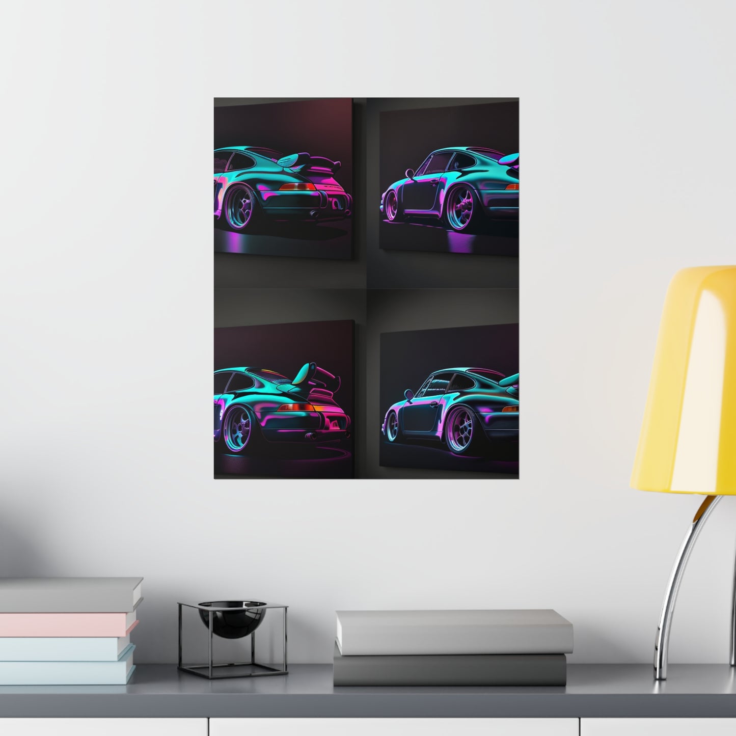 Premium Matte Vertical Posters Porsche Purple 5