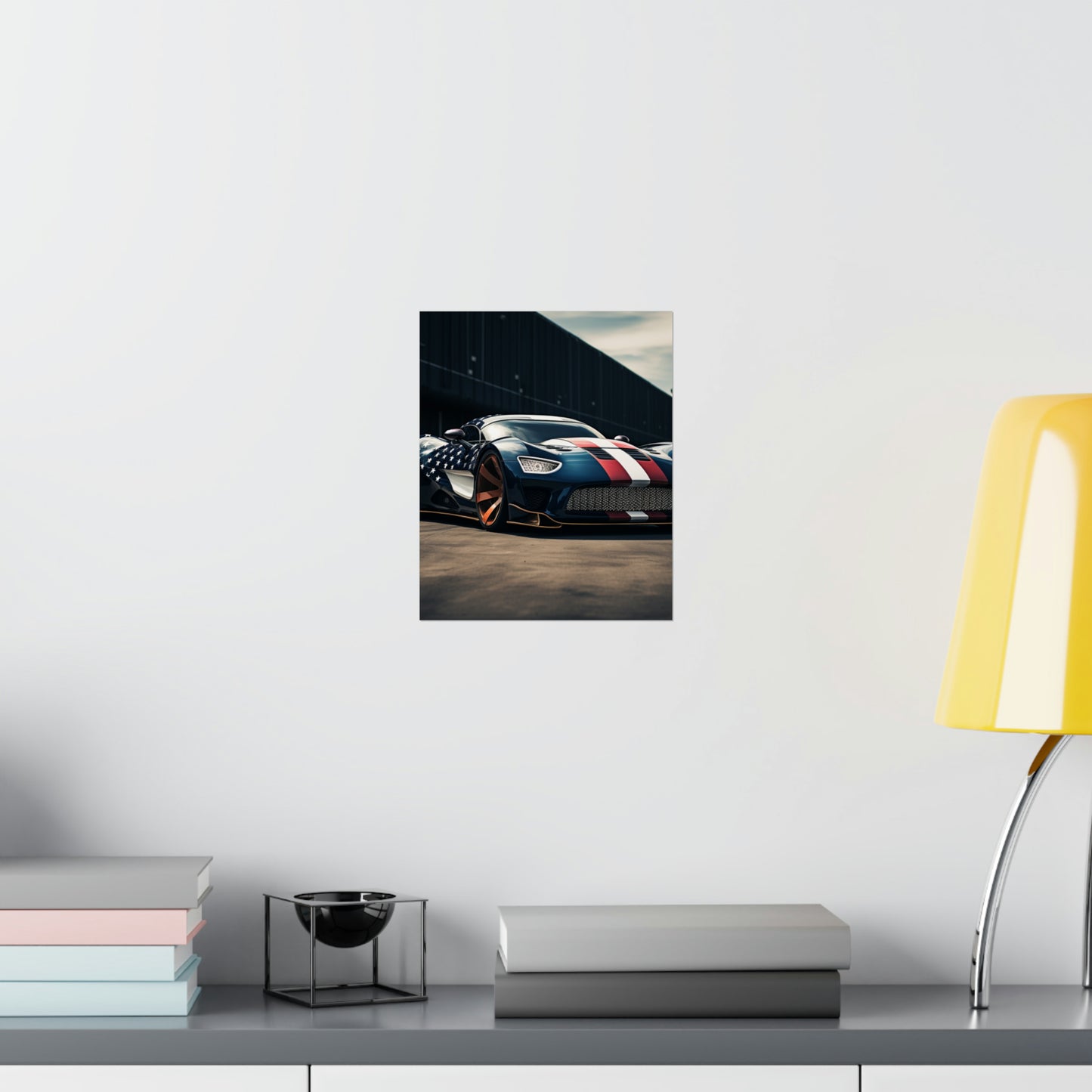 Premium Matte Vertical Posters Bugatti Flag American 2