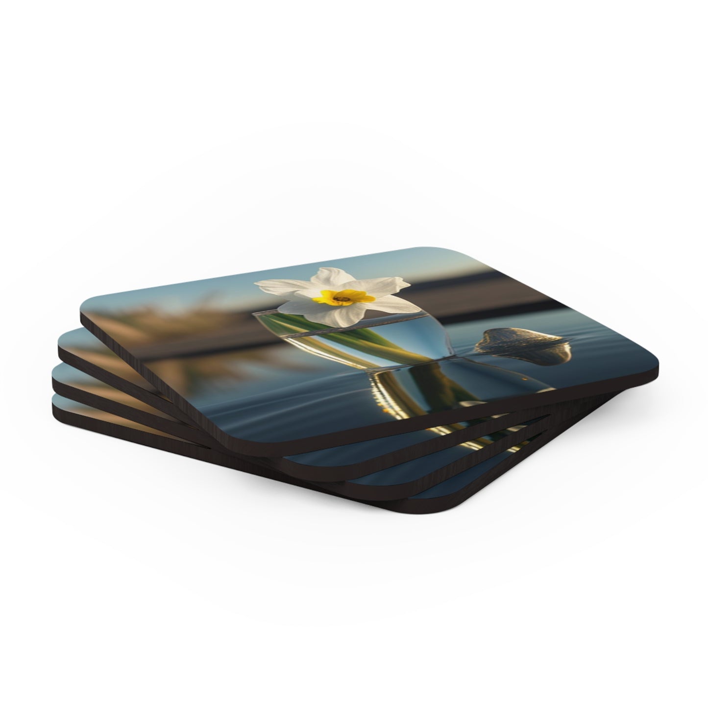 Corkwood Coaster Set Daffodil 4