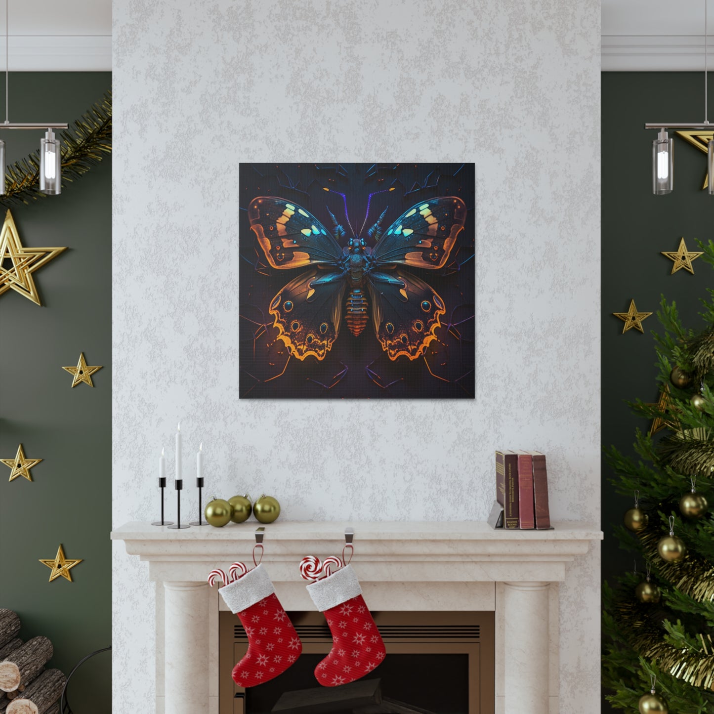 Canvas Gallery Wraps Neon Hue Butterfly 2