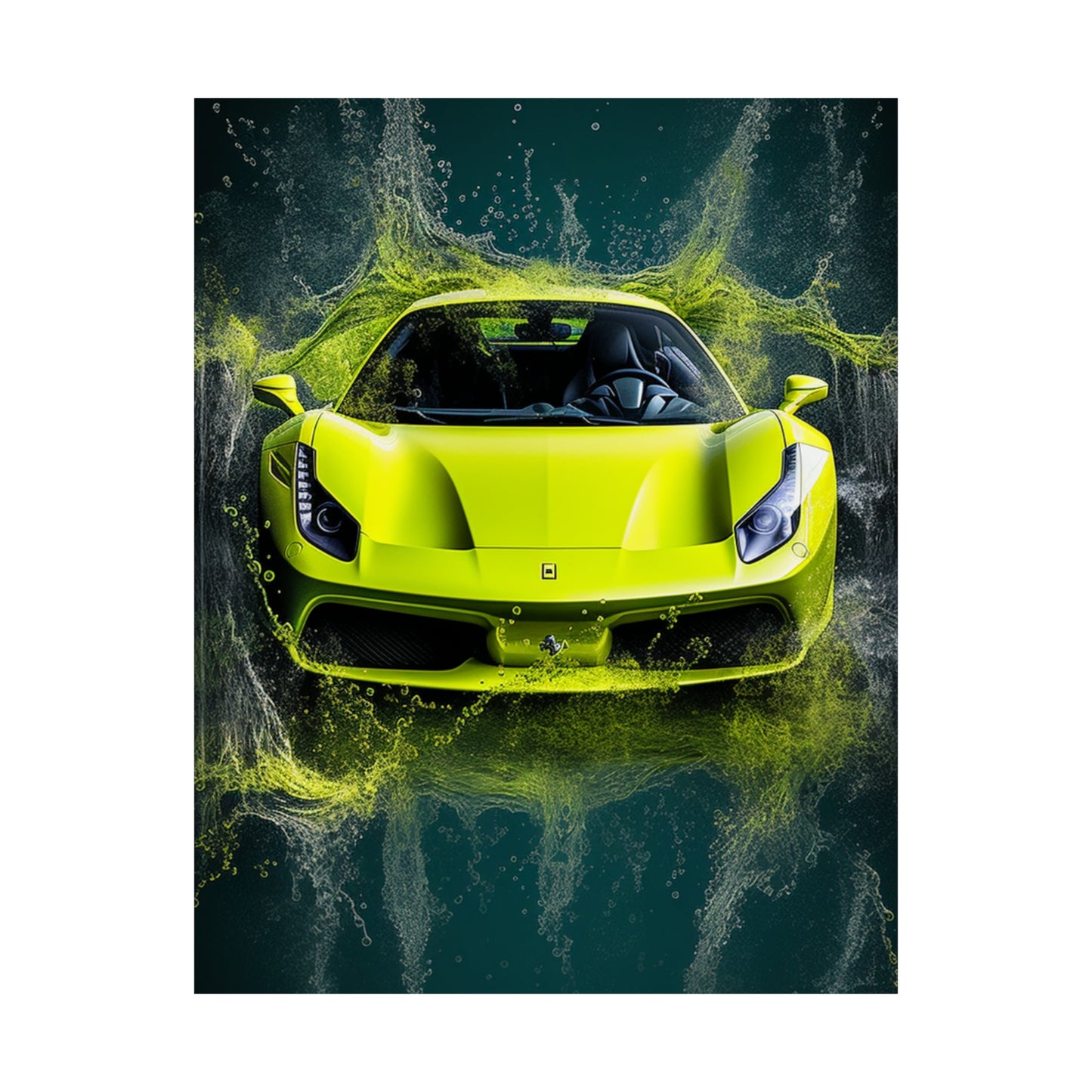 Premium Matte Vertical Posters Farrari Water 4