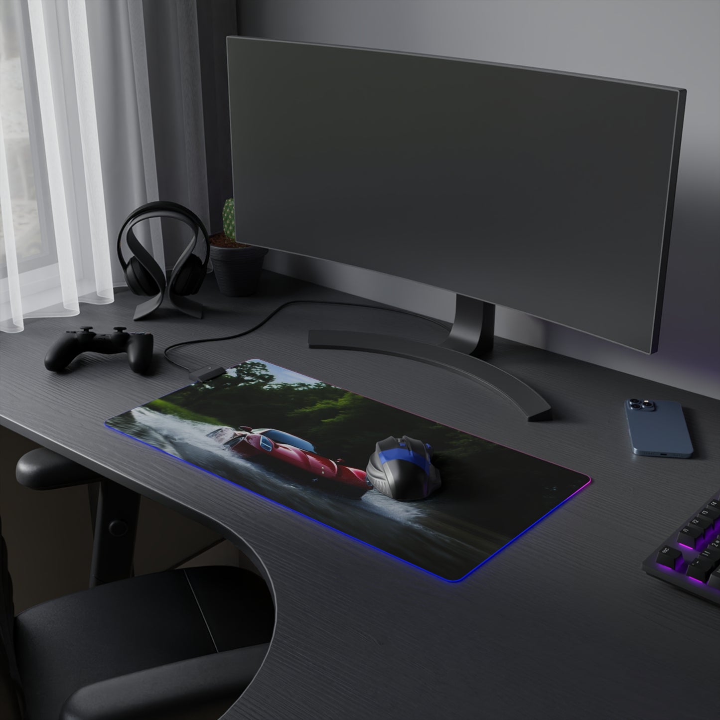 LED Gaming Mouse Pad Water Ferrari Splash 1