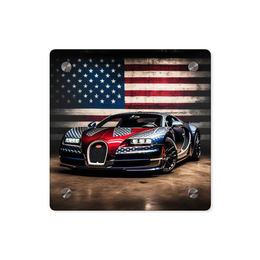 Acrylic Wall Art Panels Bugatti American Flag 1