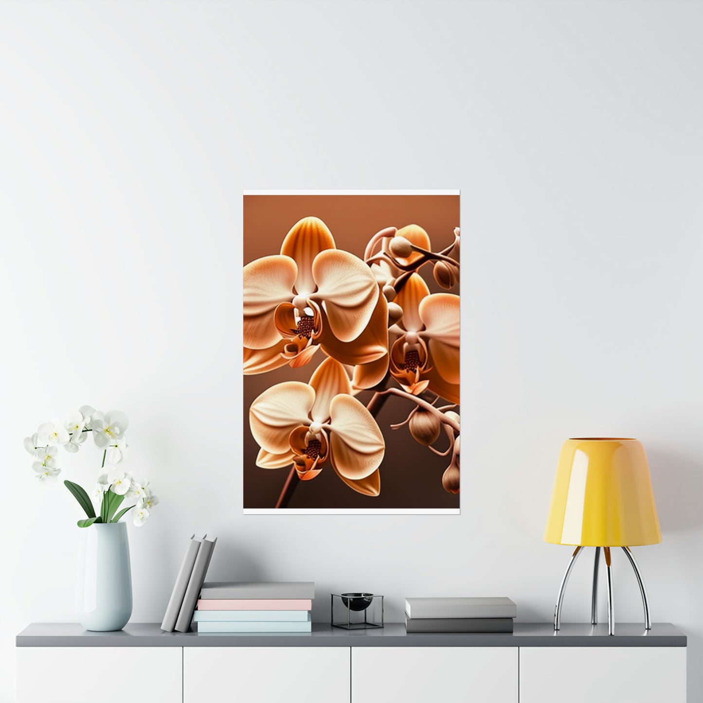 Premium Matte Vertical Posters orchid pedals 3