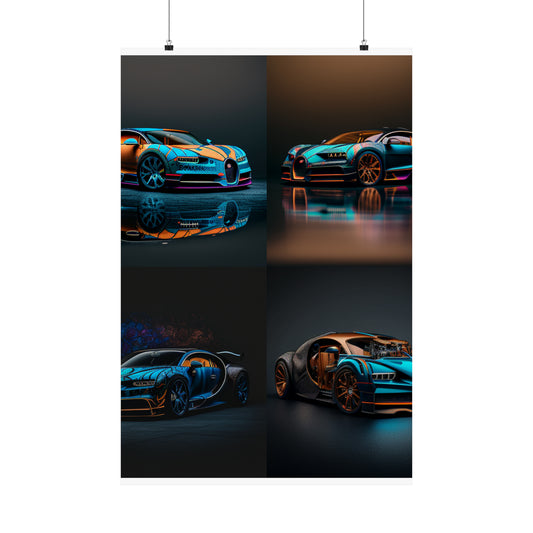 Premium Matte Vertical Posters Bugatti Blue 5